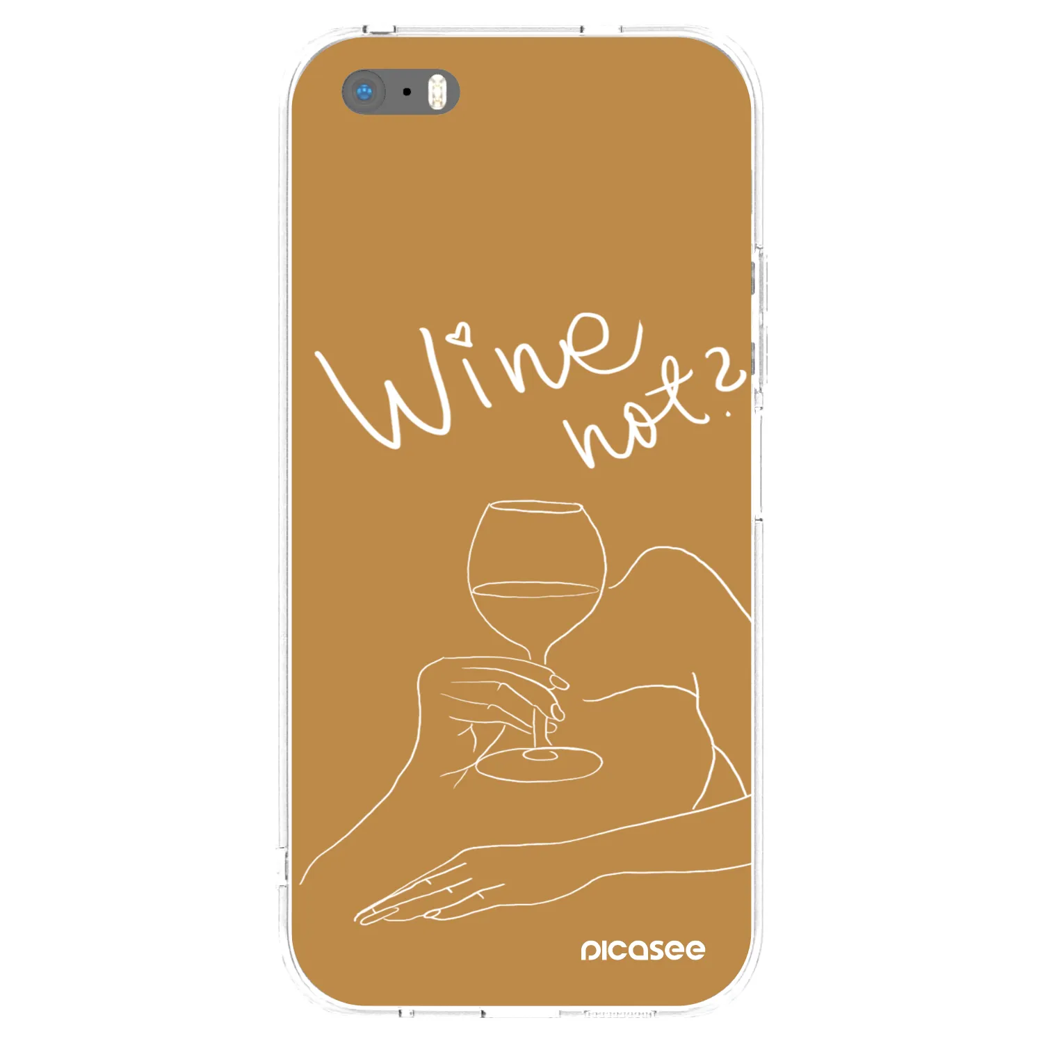 Picasee husă transparentă din silicon pentru Apple iPhone 5/5S/SE - Wine not