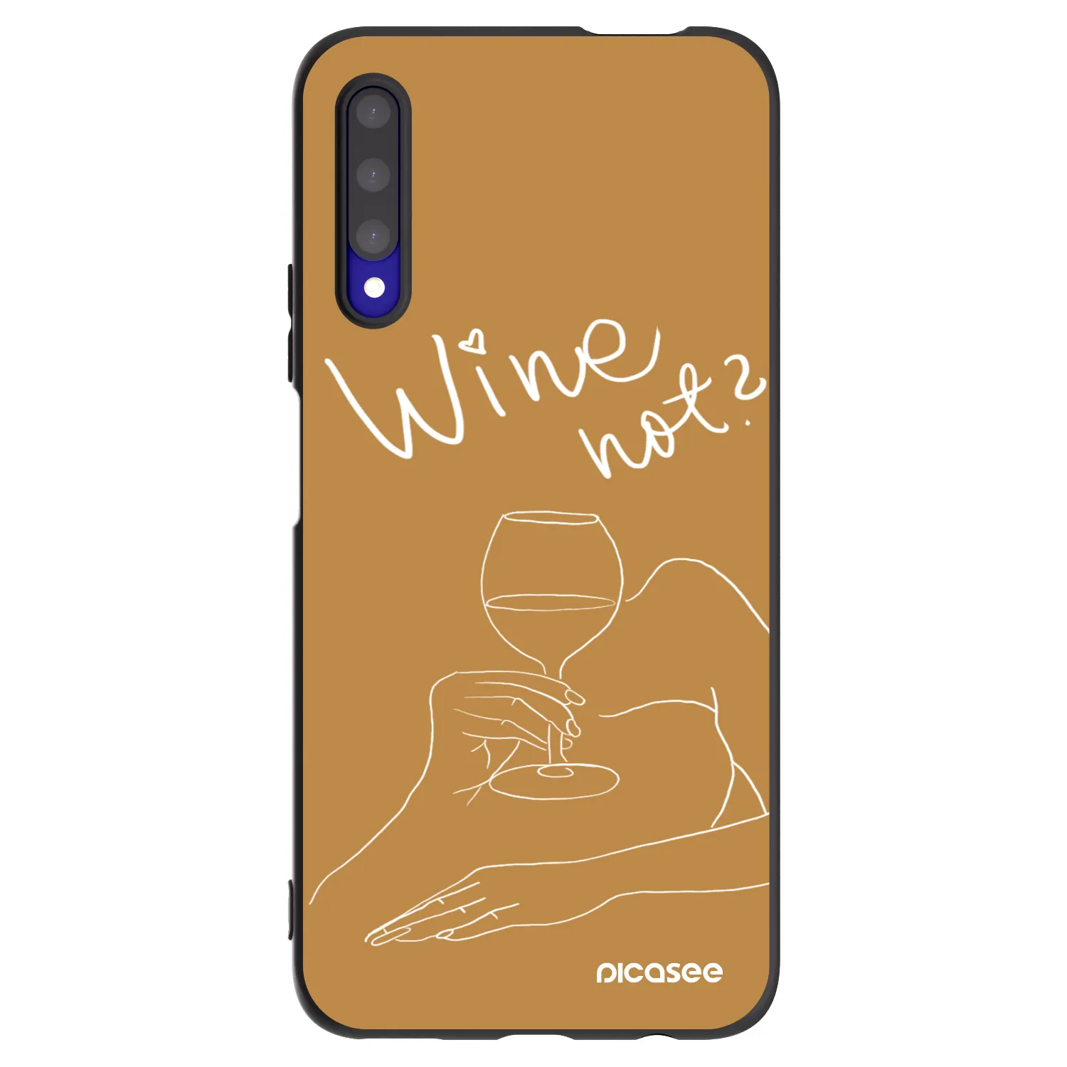 Picasee husă neagră din silicon pentru Honor 9X Pro - Wine not
