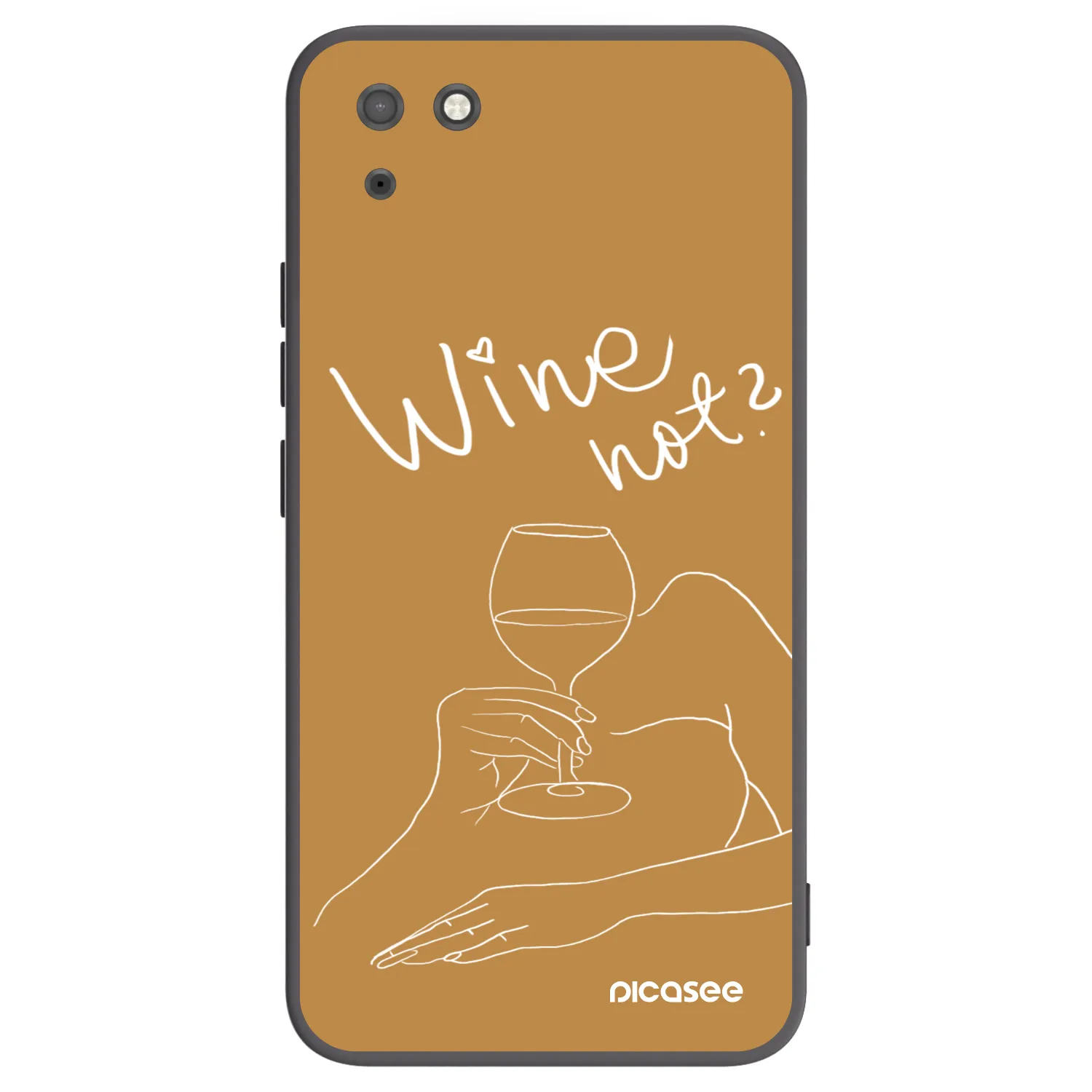Picasee husă neagră din silicon pentru Huawei Y5P - Wine not