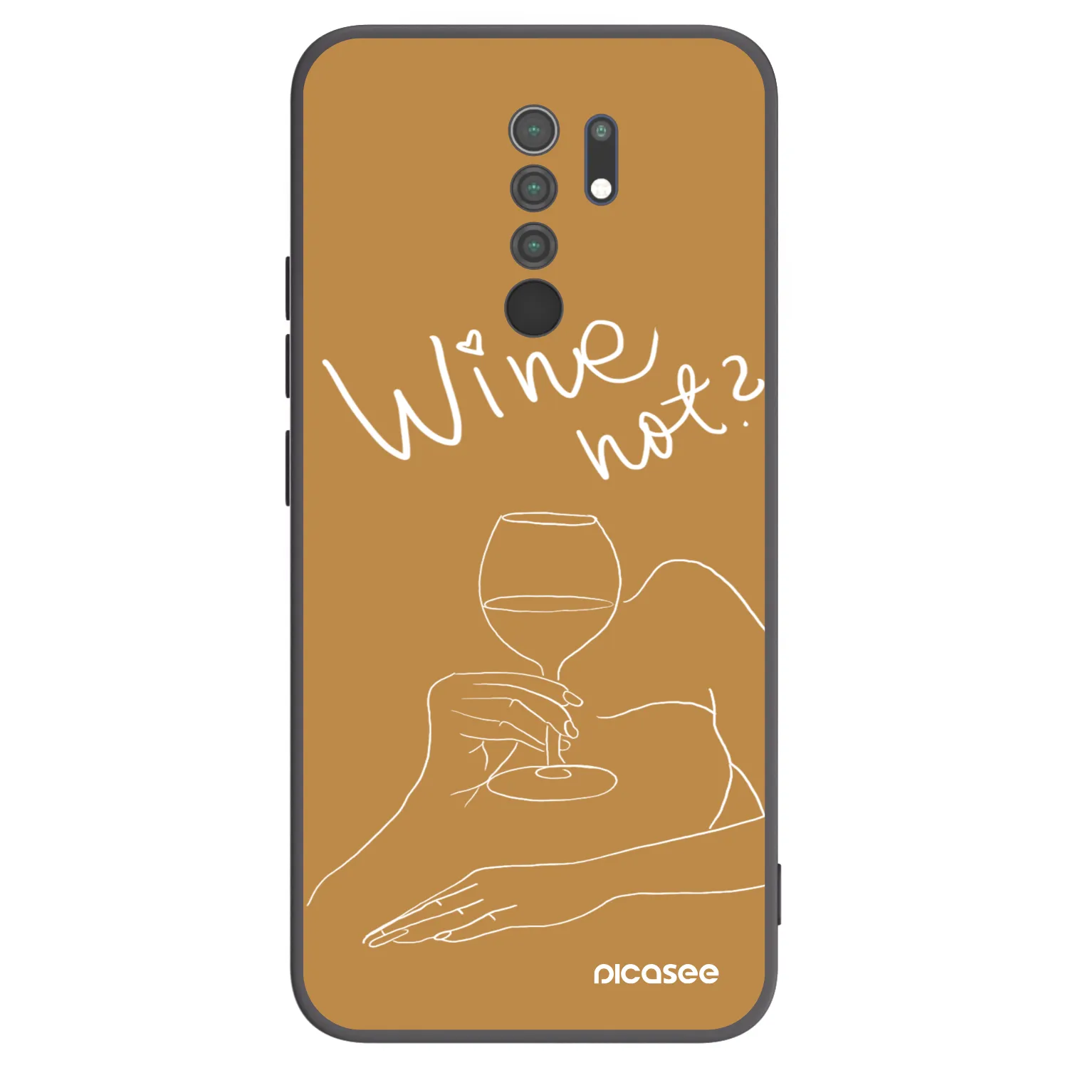 Picasee husă neagră din silicon pentru Xiaomi Redmi 9 - Wine not