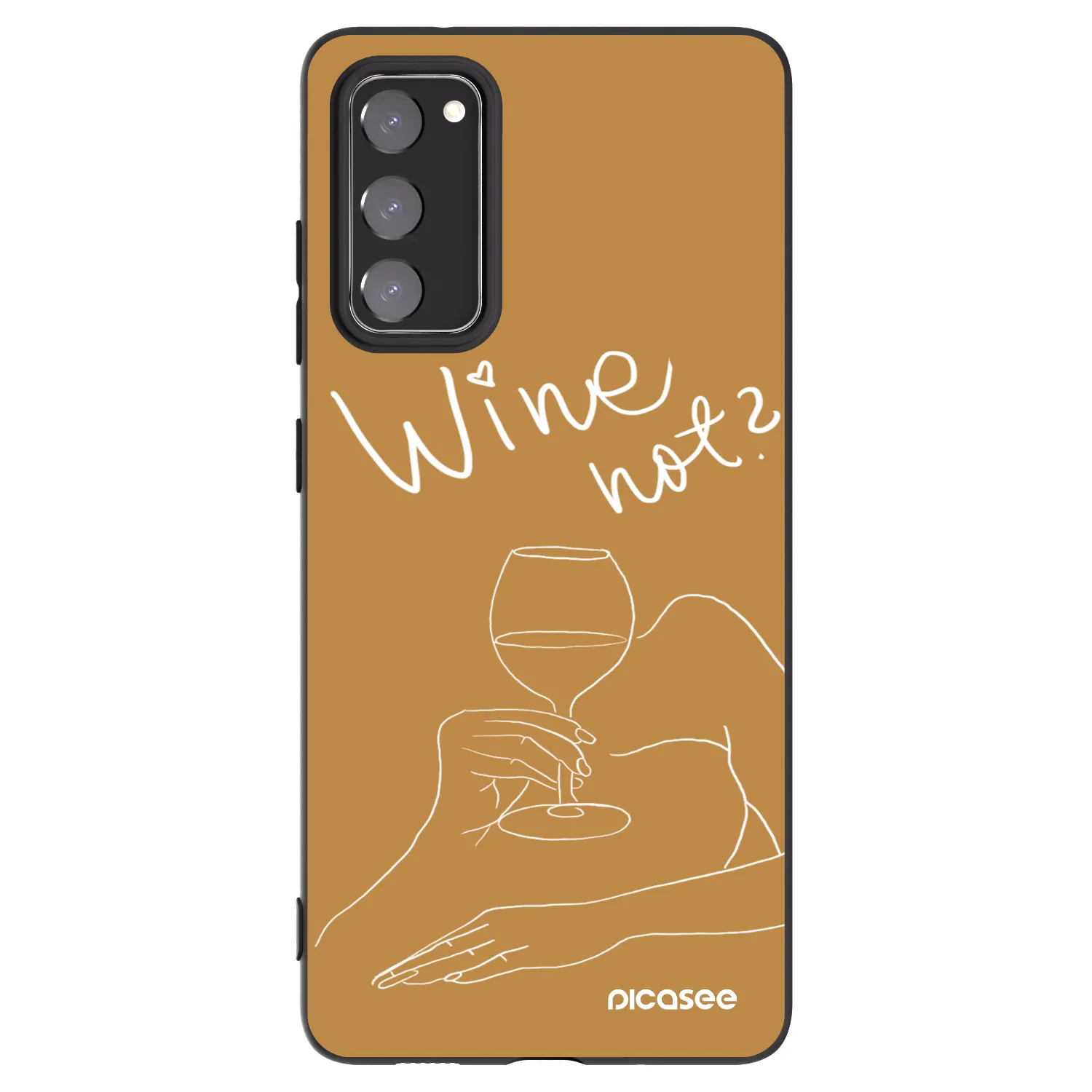 Picasee husă neagră din silicon pentru Samsung Galaxy S20 FE - Wine not