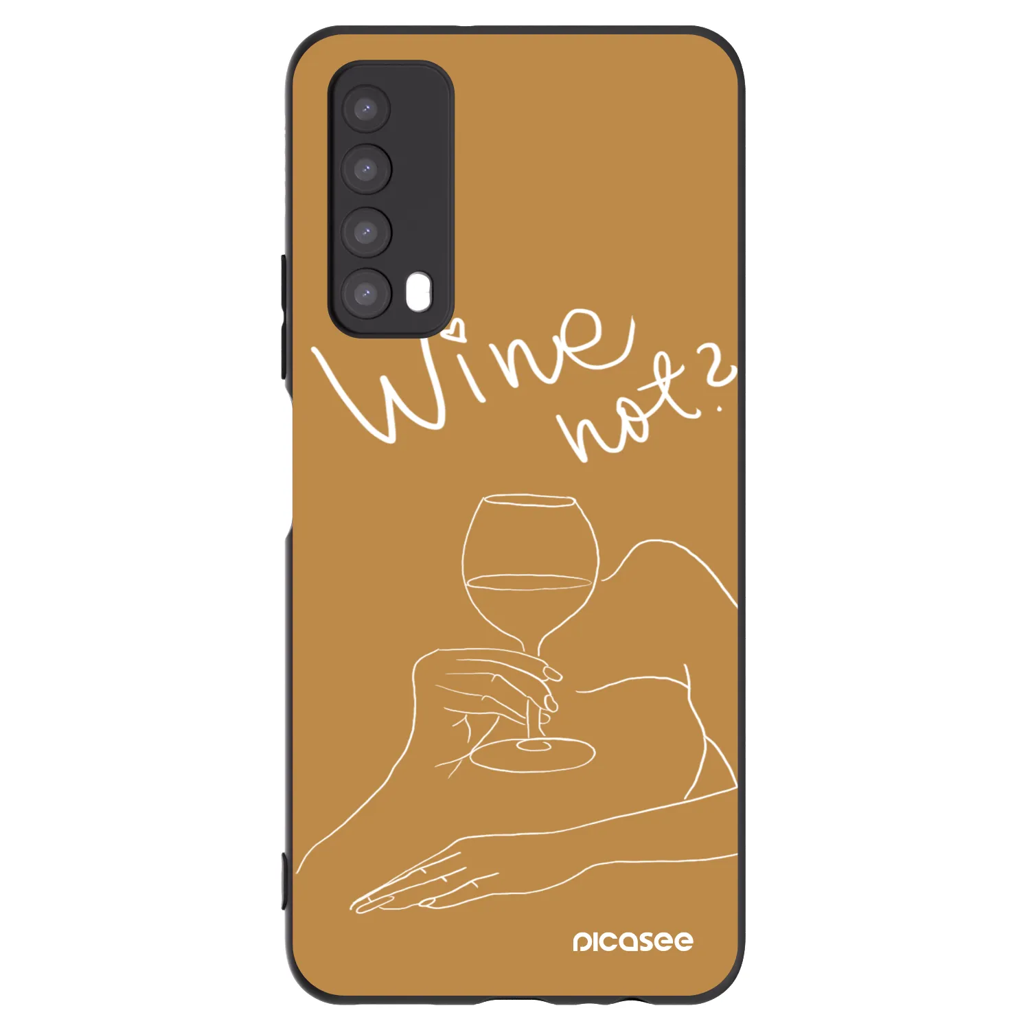 Picasee husă neagră din silicon pentru Huawei P Smart 2021 - Wine not