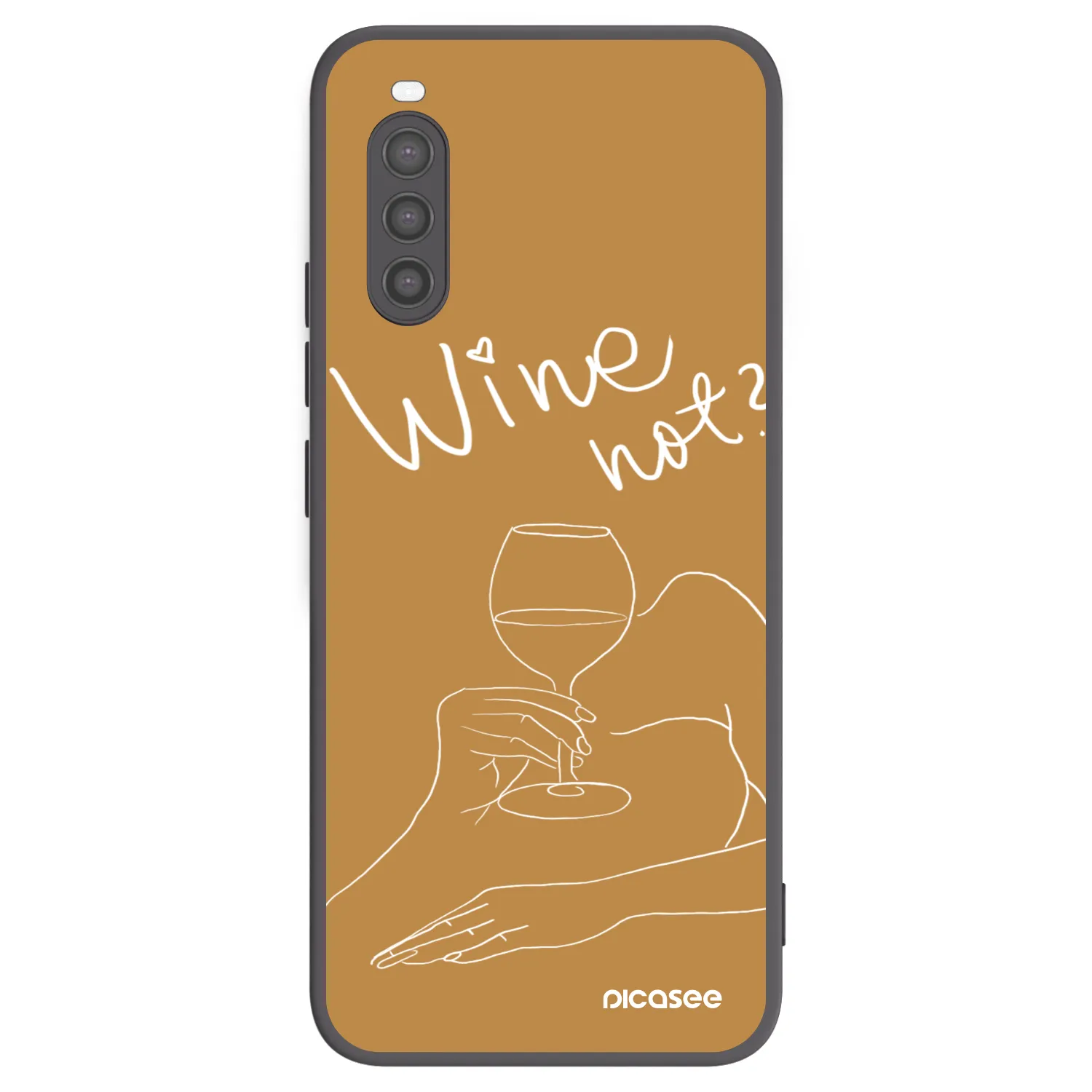 Picasee husă neagră din silicon pentru Sony Xperia 10 II - Wine not
