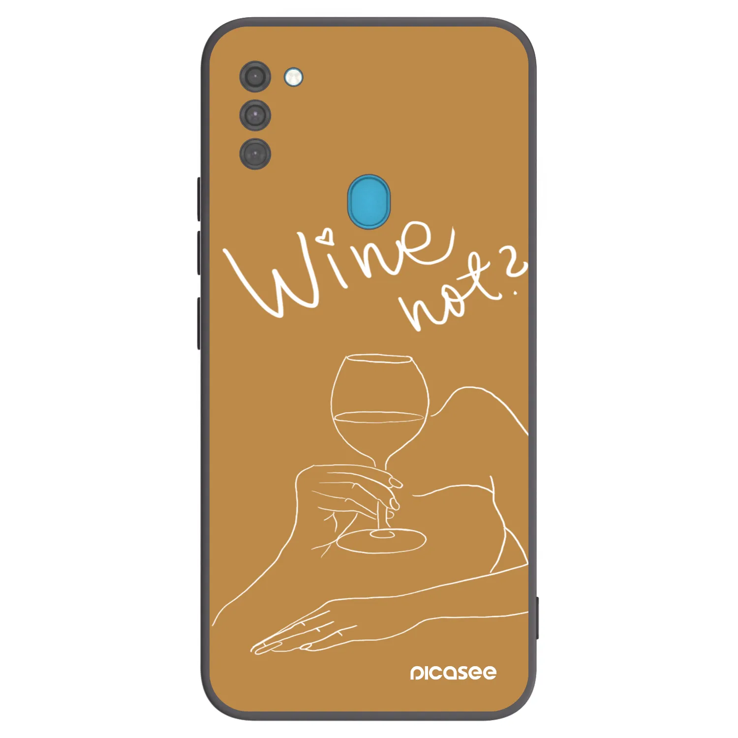 Picasee husă neagră din silicon pentru Samsung Galaxy M11 - Wine not