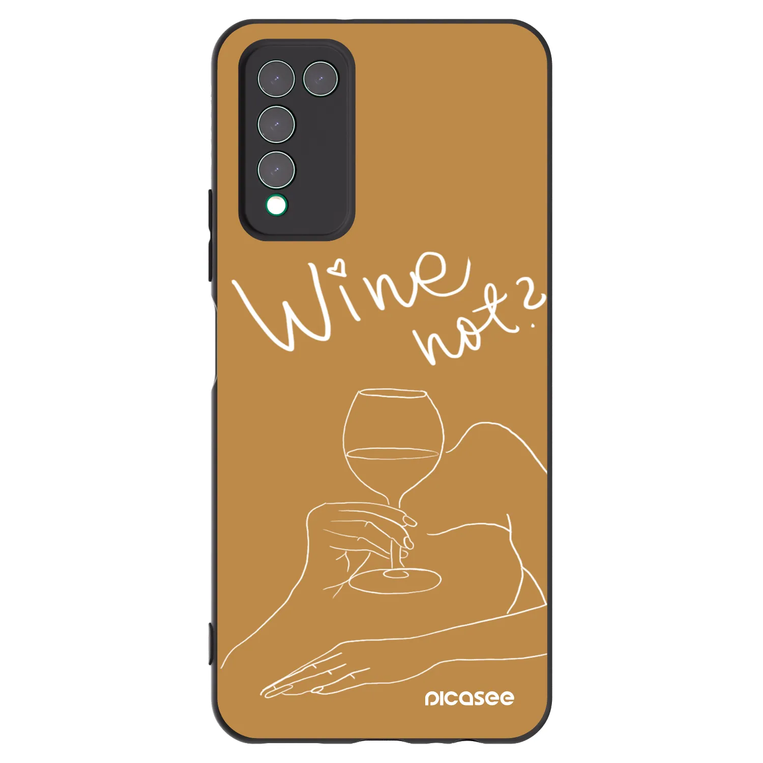 Picasee husă neagră din silicon pentru Honor 10X Lite - Wine not