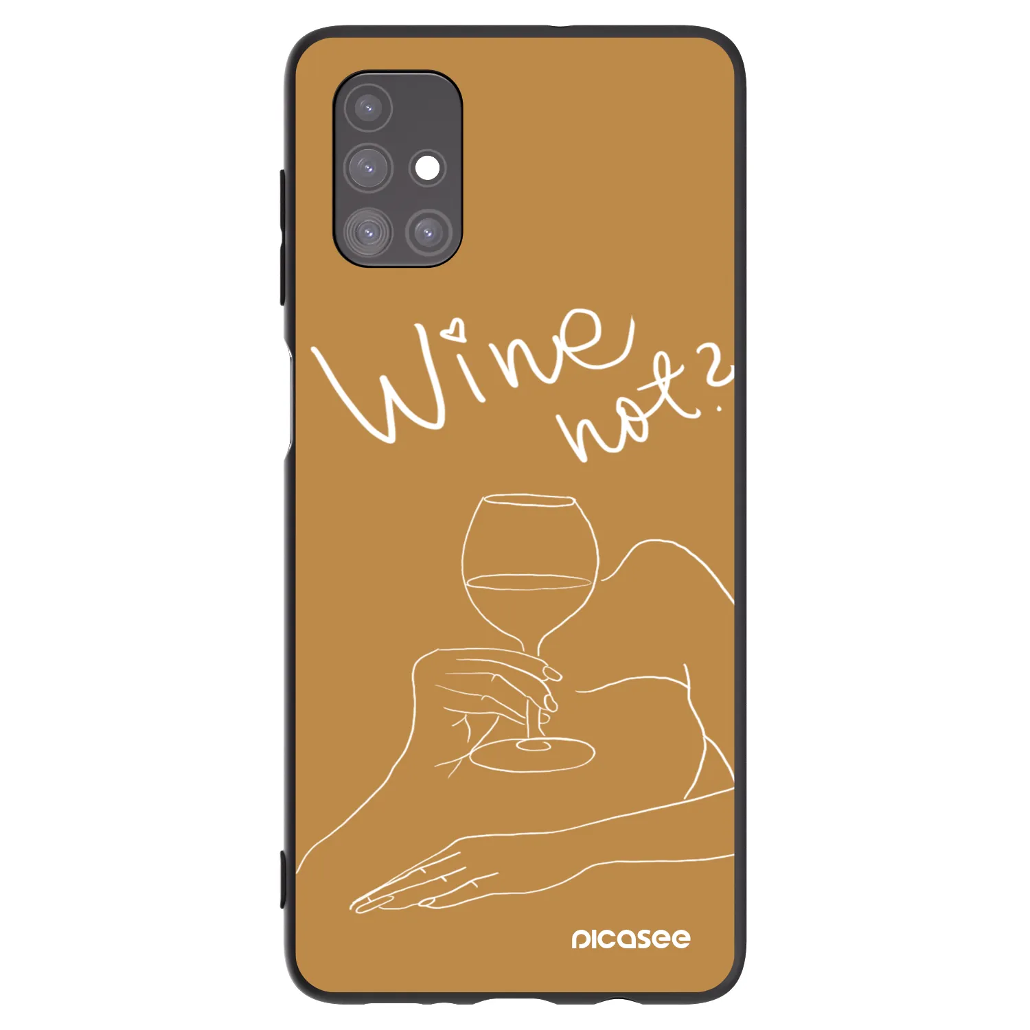 Picasee husă neagră din silicon pentru Samsung Galaxy M51 M515F - Wine not