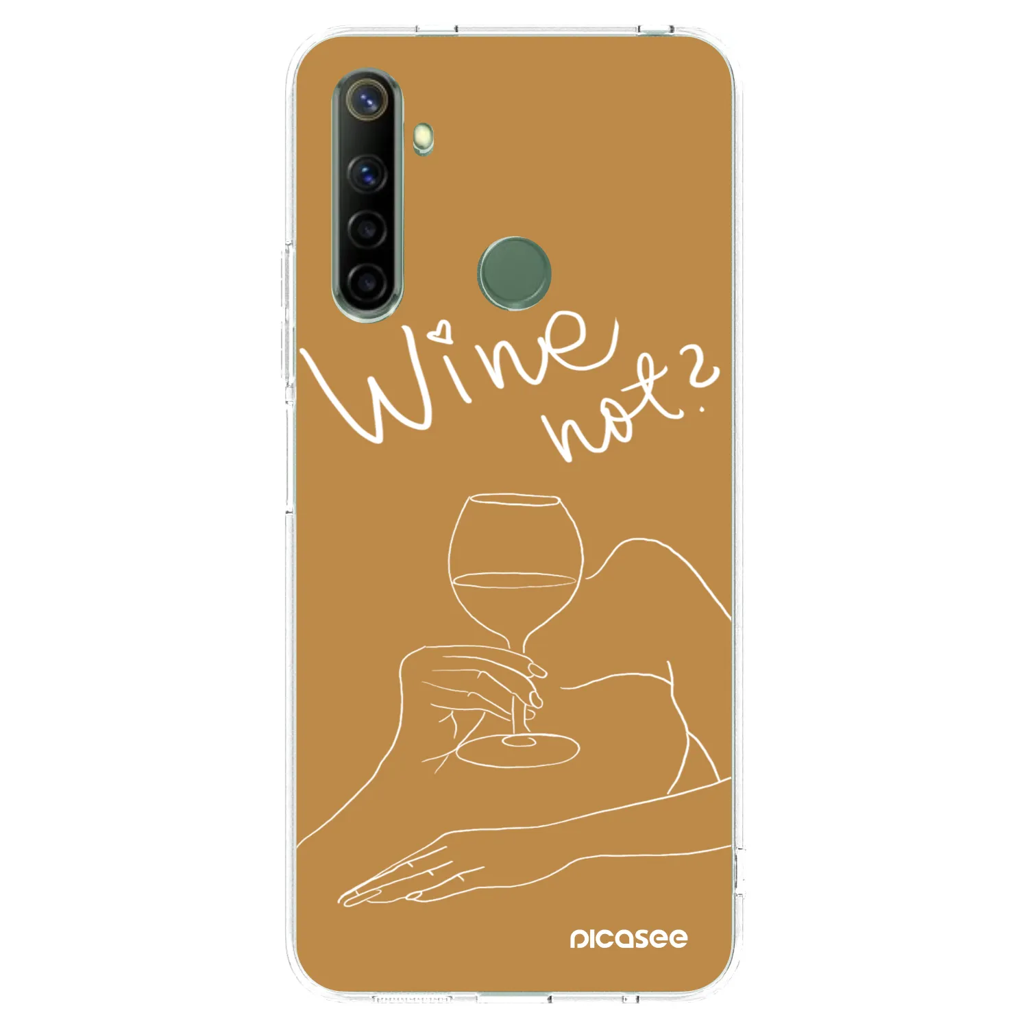 Picasee husă transparentă din silicon pentru Realme 6i - Wine not