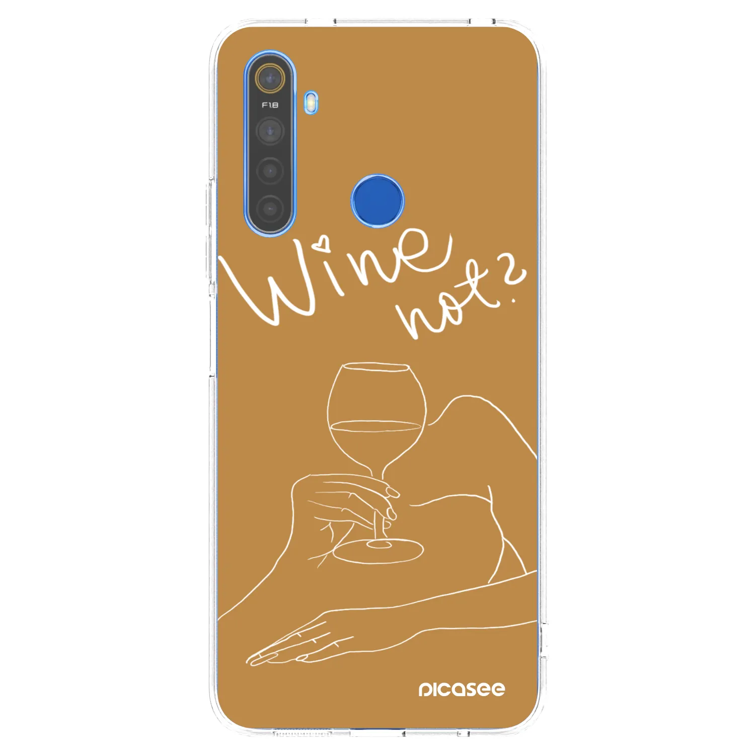 Picasee husă transparentă din silicon pentru Realme 5 - Wine not
