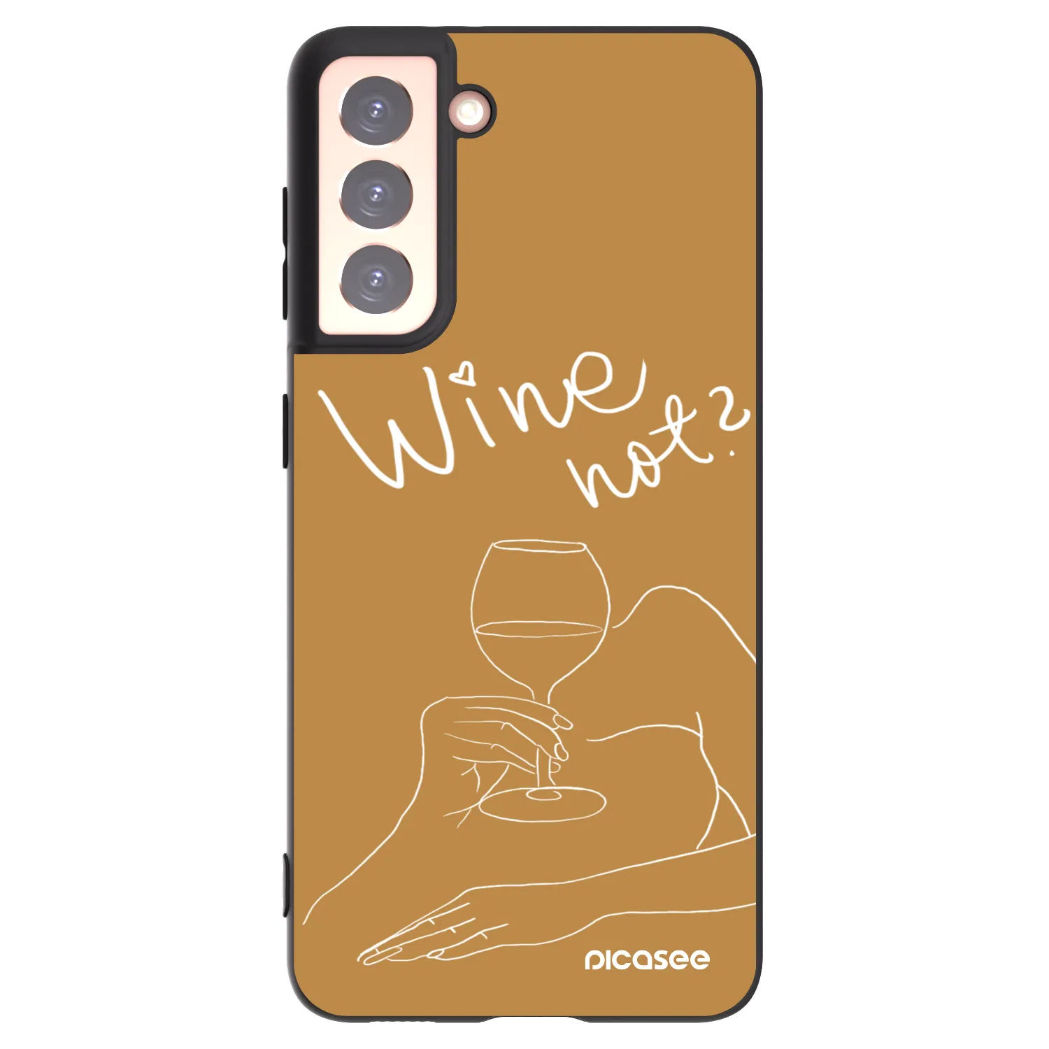 Picasee husă neagră din silicon pentru Samsung Galaxy S21 5G G991B - Wine not