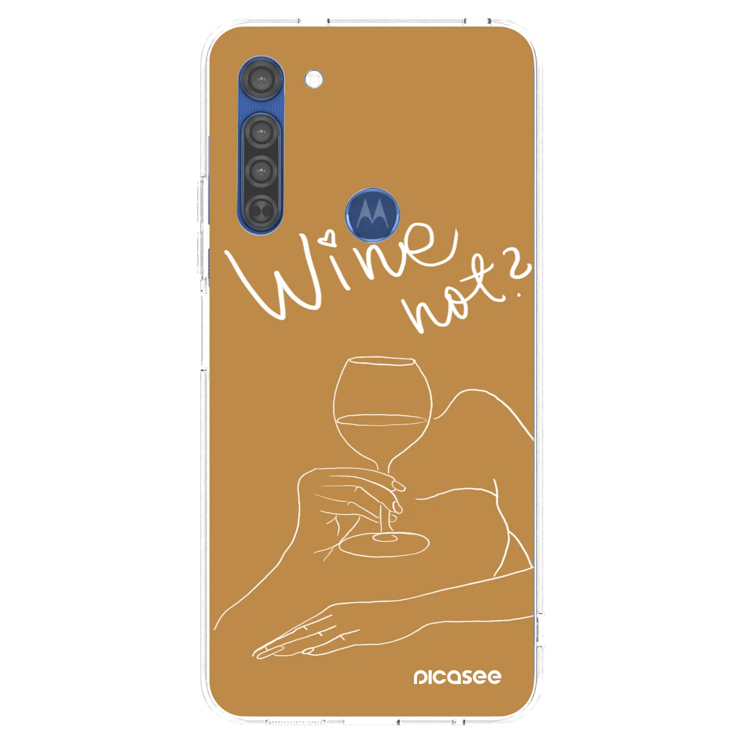 Picasee husă transparentă din silicon pentru Motorola Moto G8 - Wine not