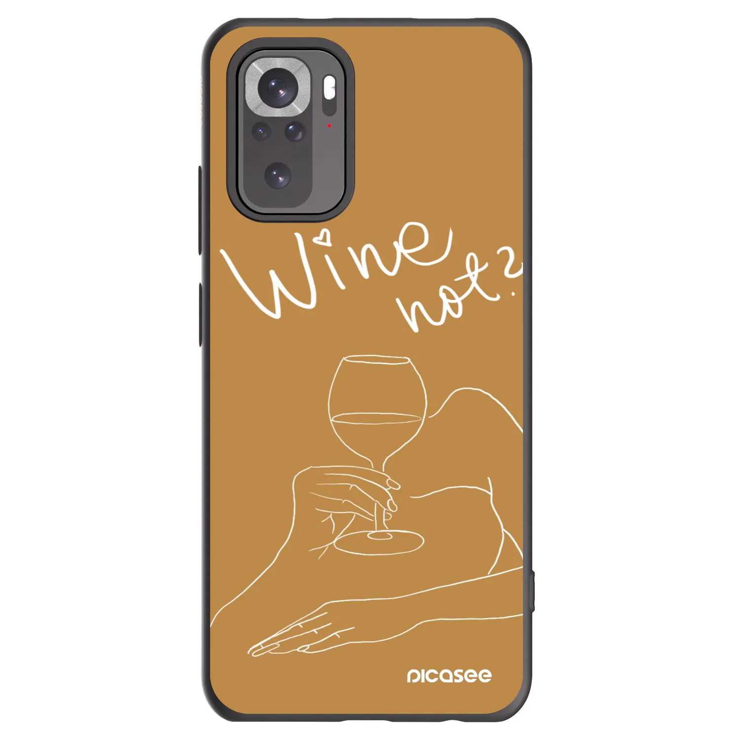 Picasee husă neagră din silicon pentru Xiaomi Redmi Note 10 - Wine not