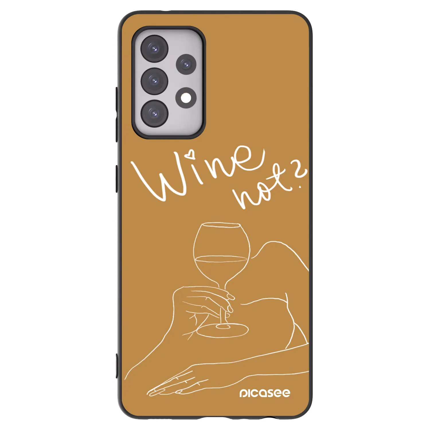 Picasee husă neagră din silicon pentru Samsung Galaxy A52 5G A525F - Wine not