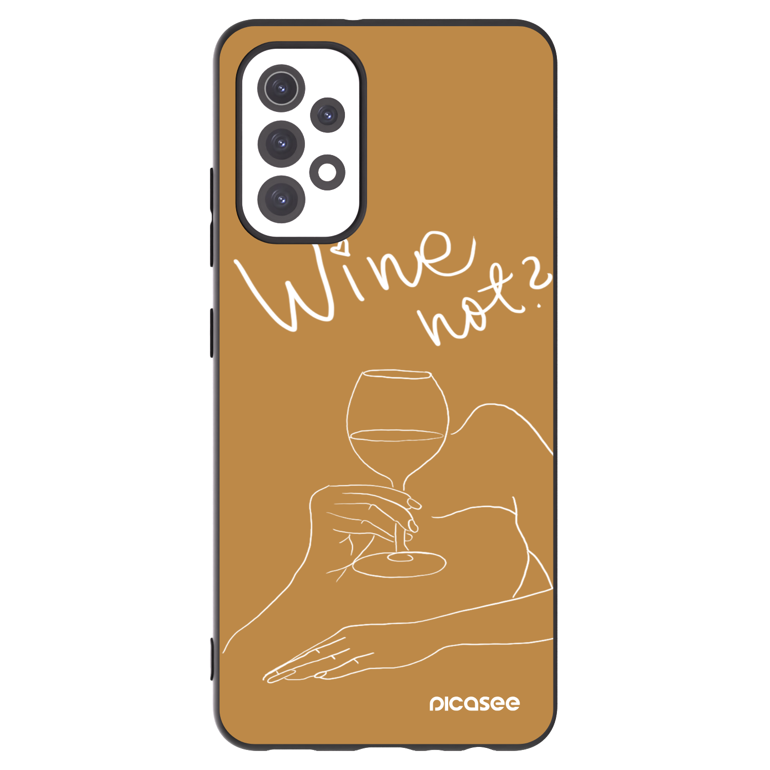 Picasee husă neagră din silicon pentru Samsung Galaxy A32 5G A326B - Wine not