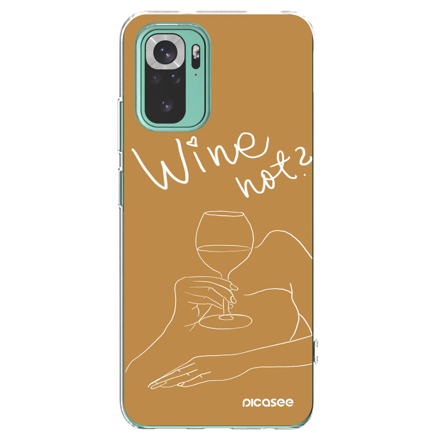 Picasee husă transparentă din silicon pentru Xiaomi Redmi Note 10 Pro - Wine not