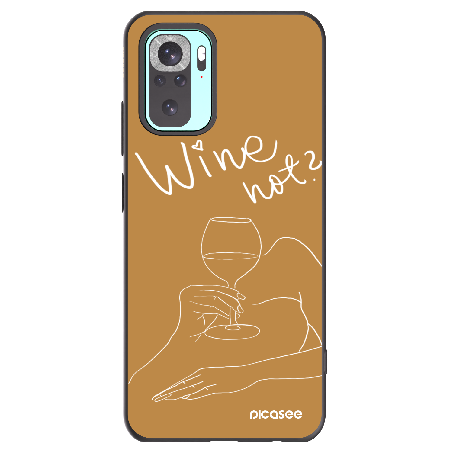 Picasee husă neagră din silicon pentru Xiaomi Redmi Note 10 Pro - Wine not