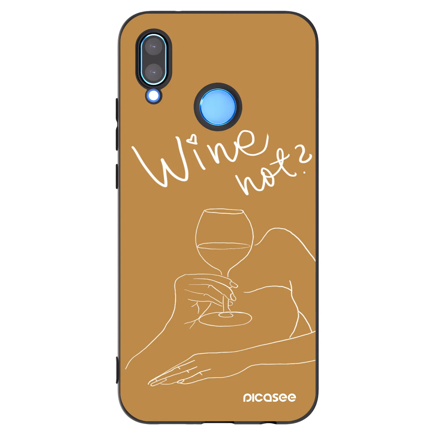Picasee husă neagră din silicon pentru Huawei P20 Lite - Wine not