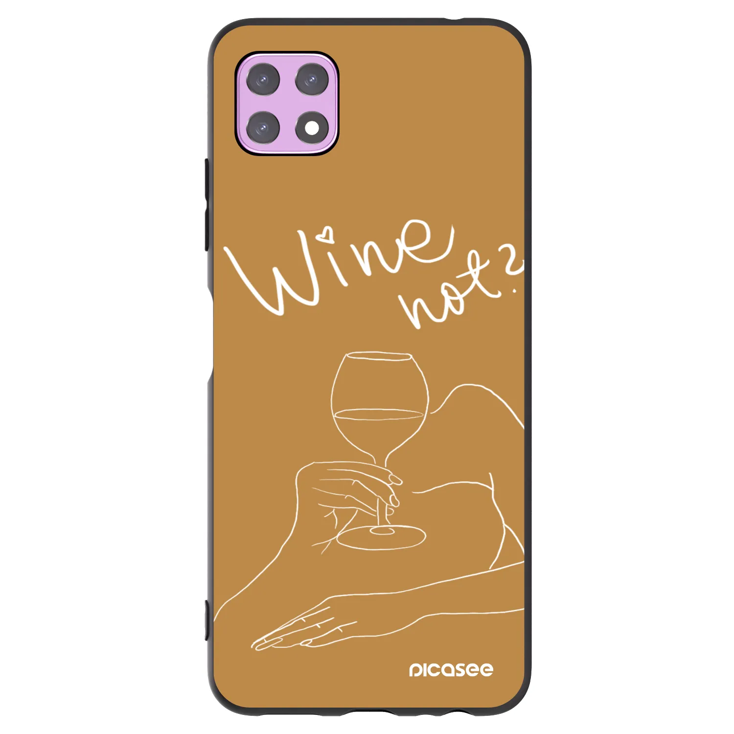 Picasee husă neagră din silicon pentru Samsung Galaxy A22 A226B 5G - Wine not