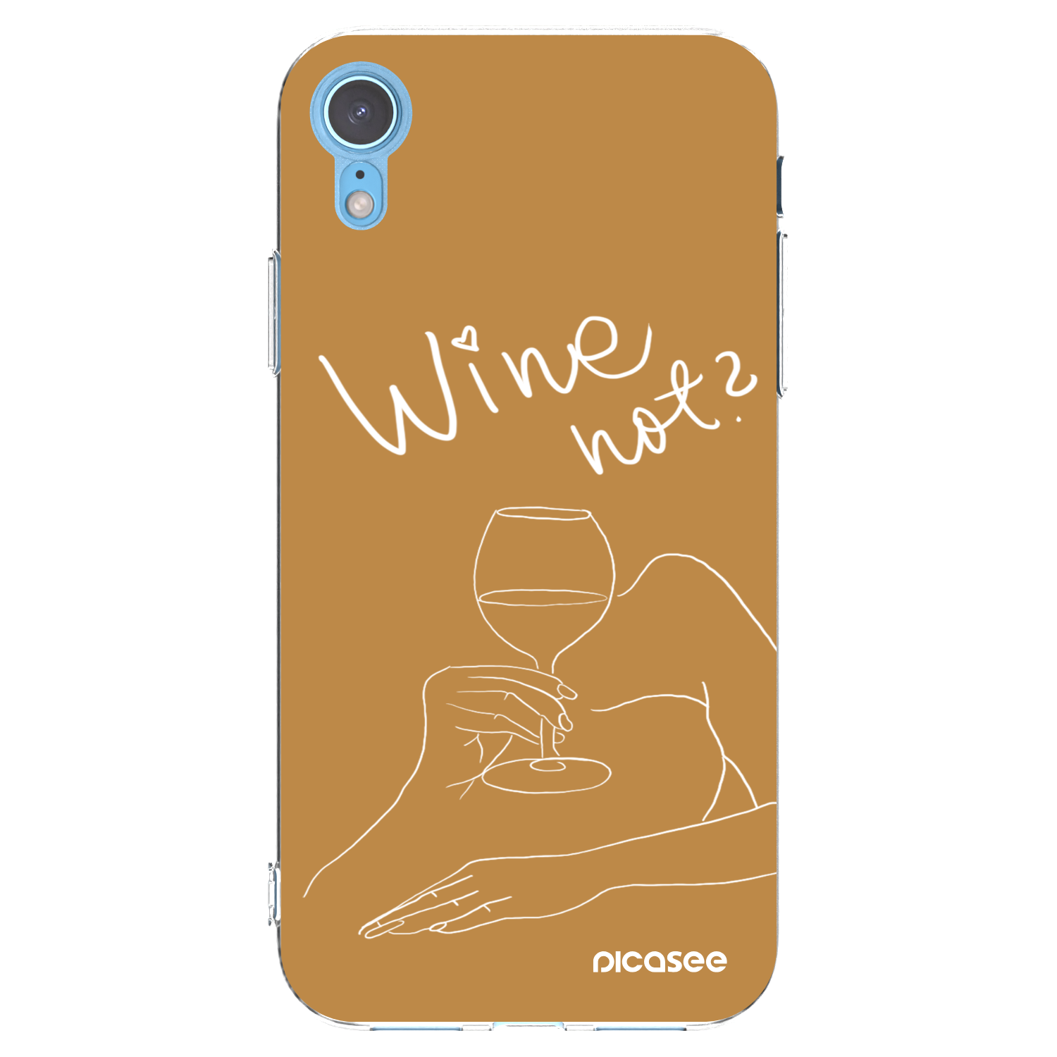 Picasee husă transparentă din silicon pentru Apple iPhone XR - Wine not