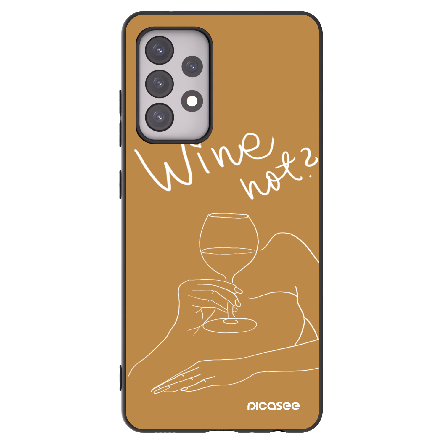 Picasee husă neagră din silicon pentru Samsung Galaxy A52s 5G A528B - Wine not