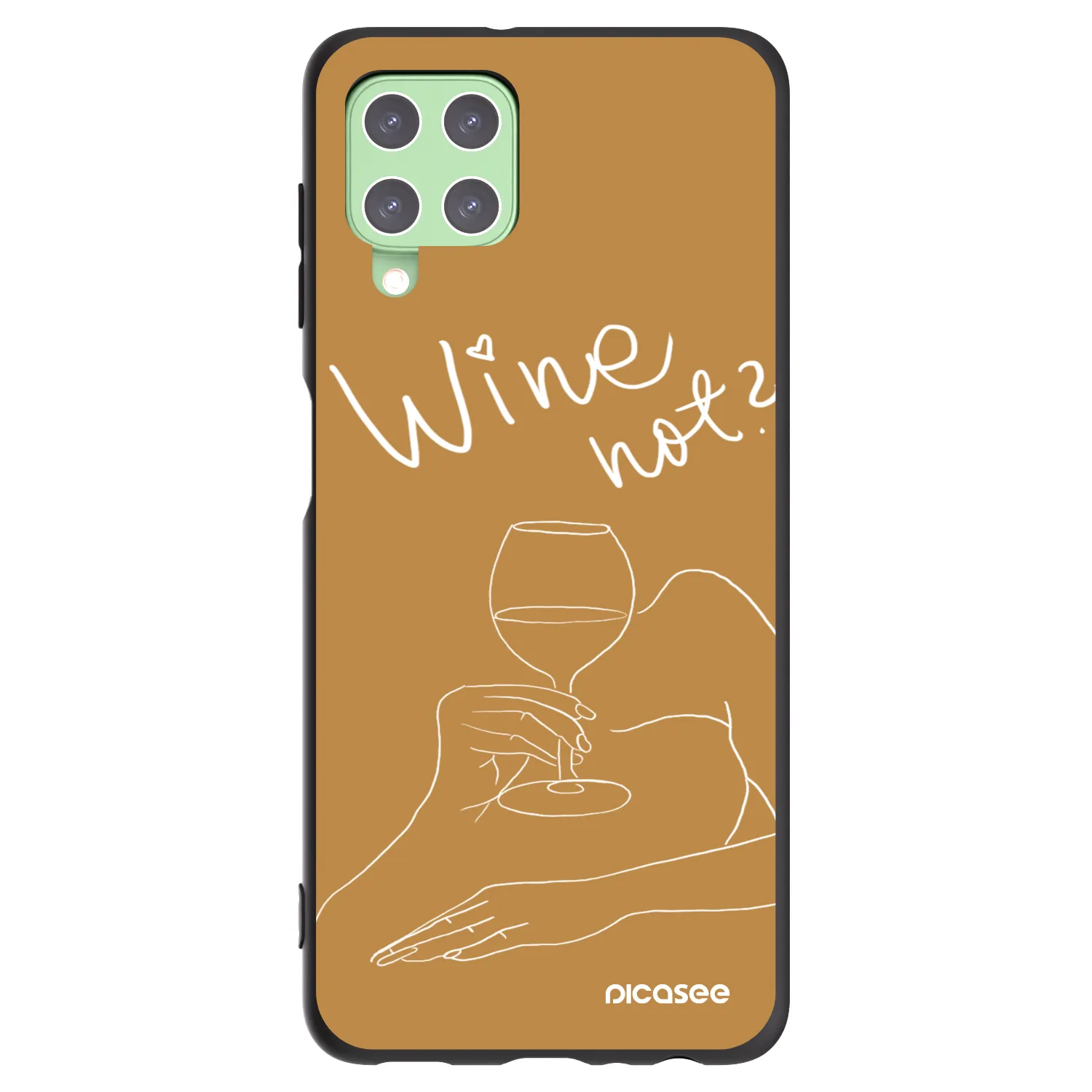Picasee husă neagră din silicon pentru Samsung Galaxy A22 A225F 4G - Wine not