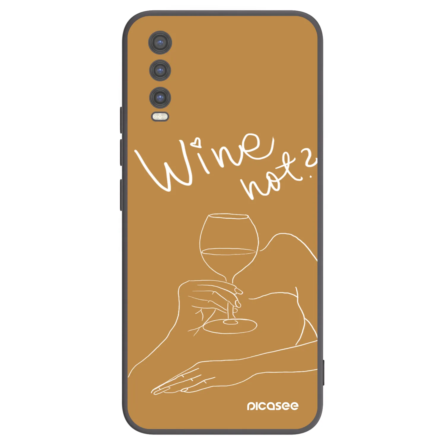 Picasee husă neagră din silicon pentru Vivo Y20s - Wine not