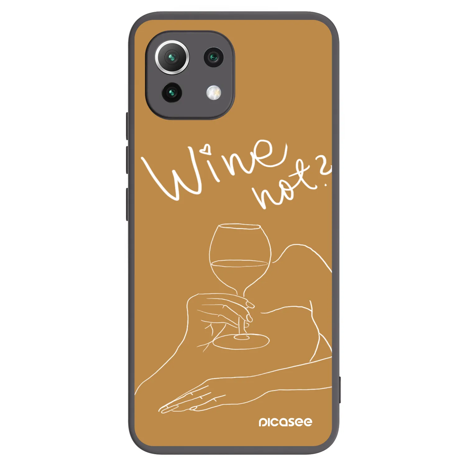 Picasee husă neagră din silicon pentru Xiaomi 11 Lite 5G NE - Wine not