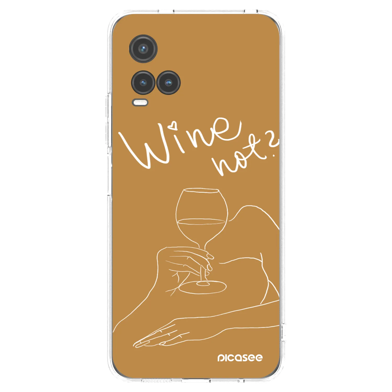 Picasee husă transparentă din silicon pentru Vivo Y33s - Wine not