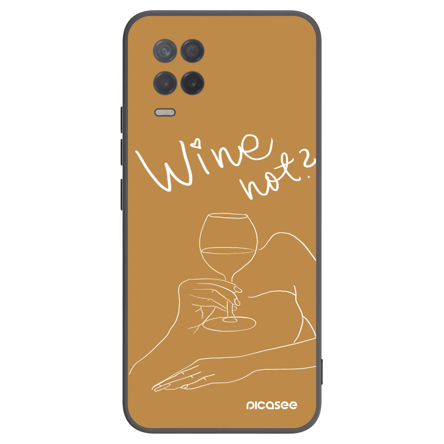 Picasee husă neagră din silicon pentru Realme 8 5G - Wine not
