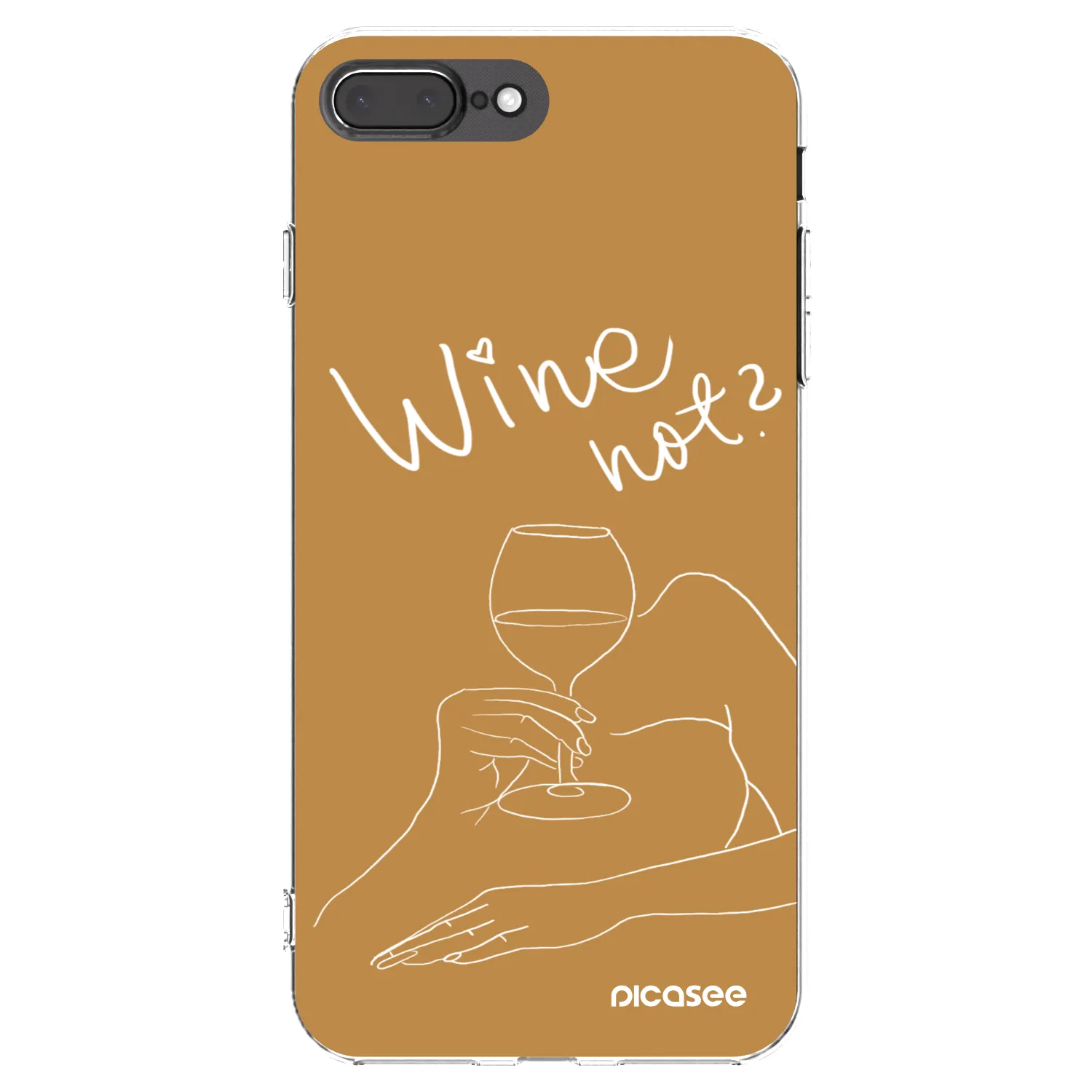 Picasee husă transparentă din silicon pentru Apple iPhone 7 Plus - Wine not