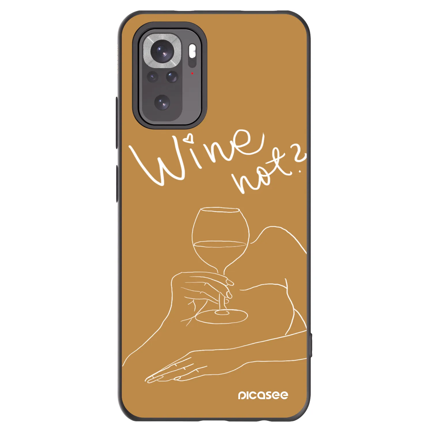 Picasee husă neagră din silicon pentru Xiaomi Redmi Note 11S 4G - Wine not