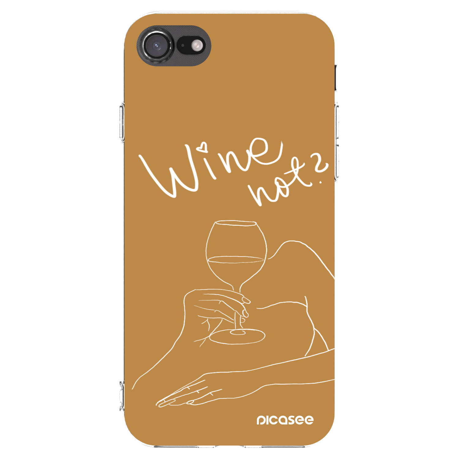 Picasee husă transparentă din silicon pentru Apple iPhone SE 2022 - Wine not