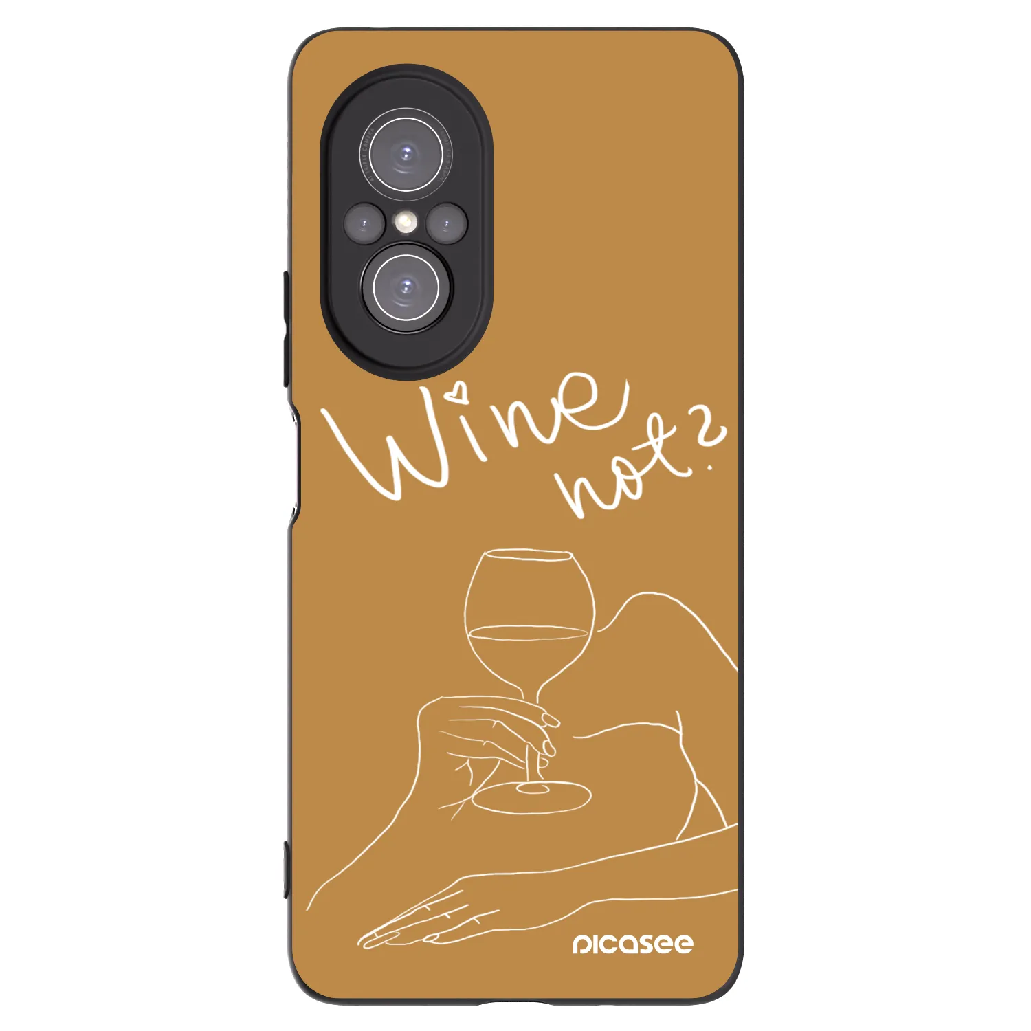 Picasee husă neagră din silicon pentru Huawei Nova 9 SE - Wine not
