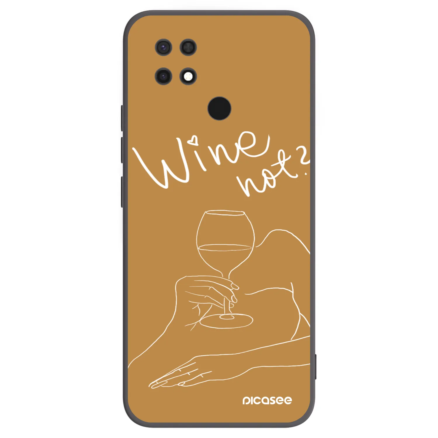 Picasee husă neagră din silicon pentru Xiaomi Redmi 10C - Wine not