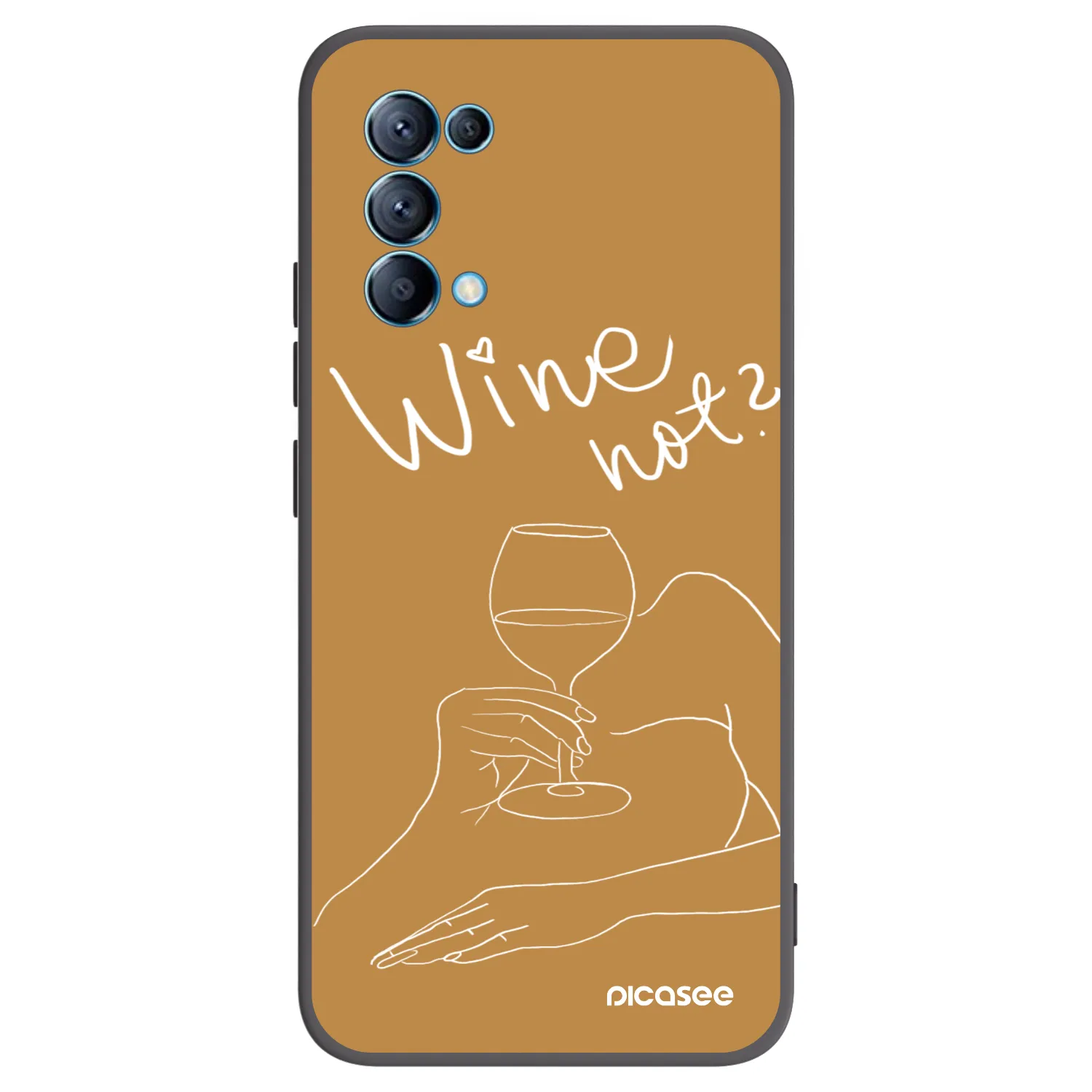 Picasee husă neagră din silicon pentru OPPO Reno 5 5G - Wine not