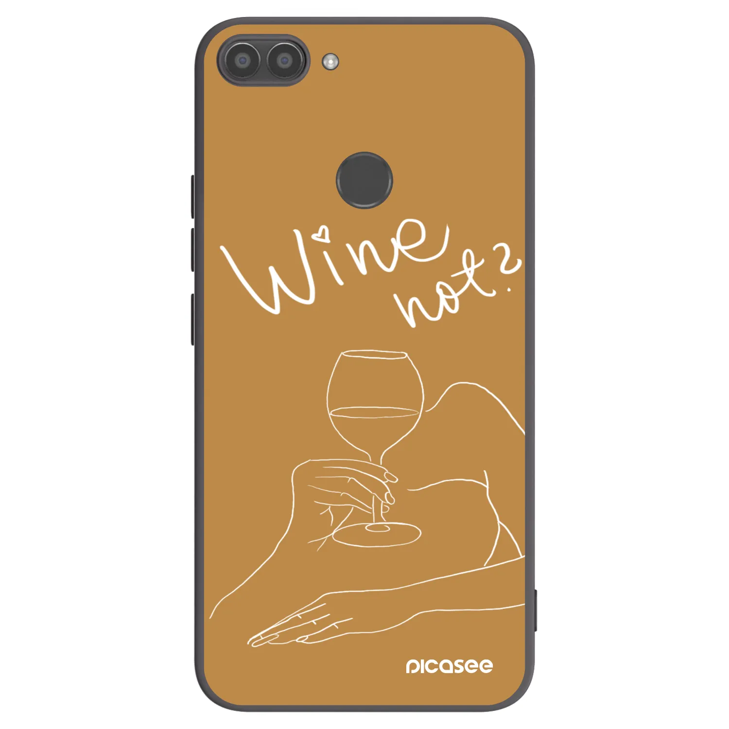 Picasee husă neagră din silicon pentru Huawei P Smart - Wine not