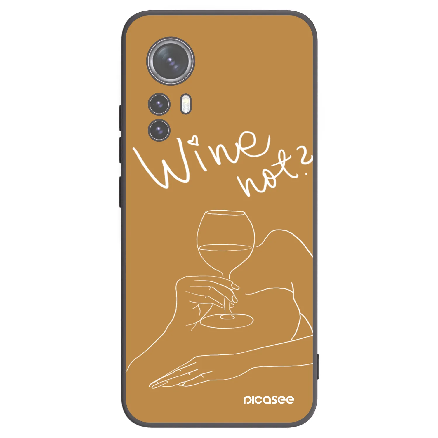 Picasee husă neagră din silicon pentru Xiaomi 12X - Wine not