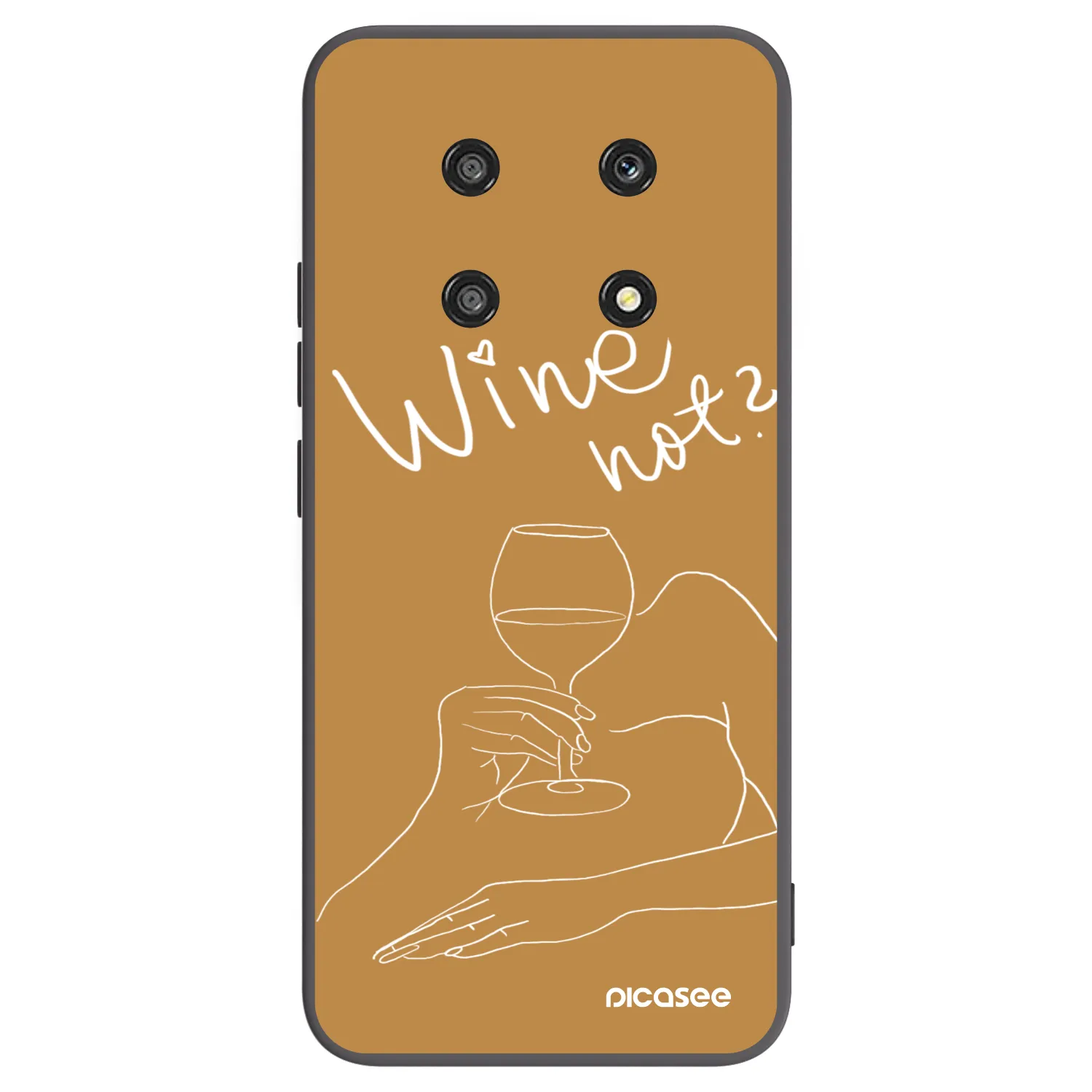 Picasee husă neagră din silicon pentru Honor Magic4 Lite 5G - Wine not