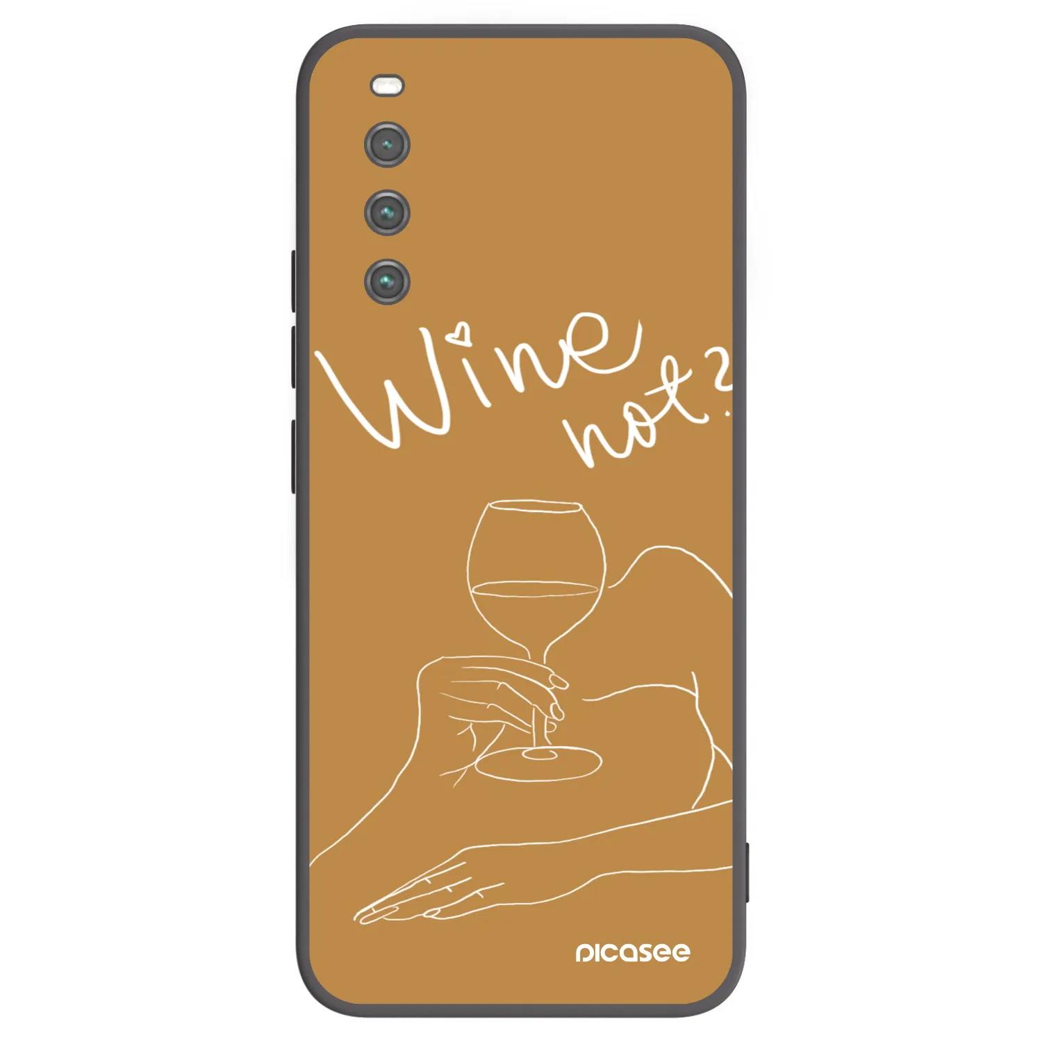 Picasee husă neagră din silicon pentru Sony Xperia 10 IV 5G - Wine not