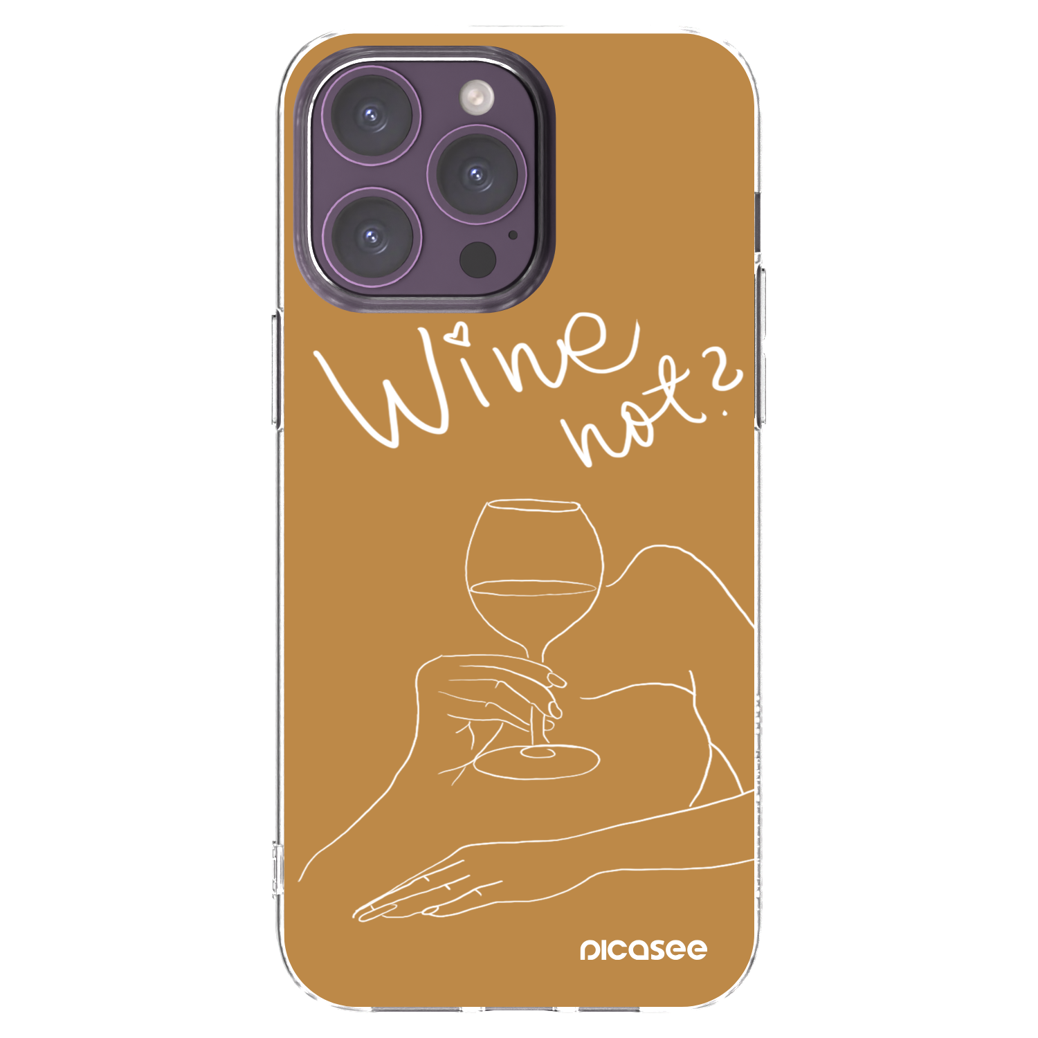 Picasee husă transparentă din silicon pentru Apple iPhone 14 Pro Max - Wine not