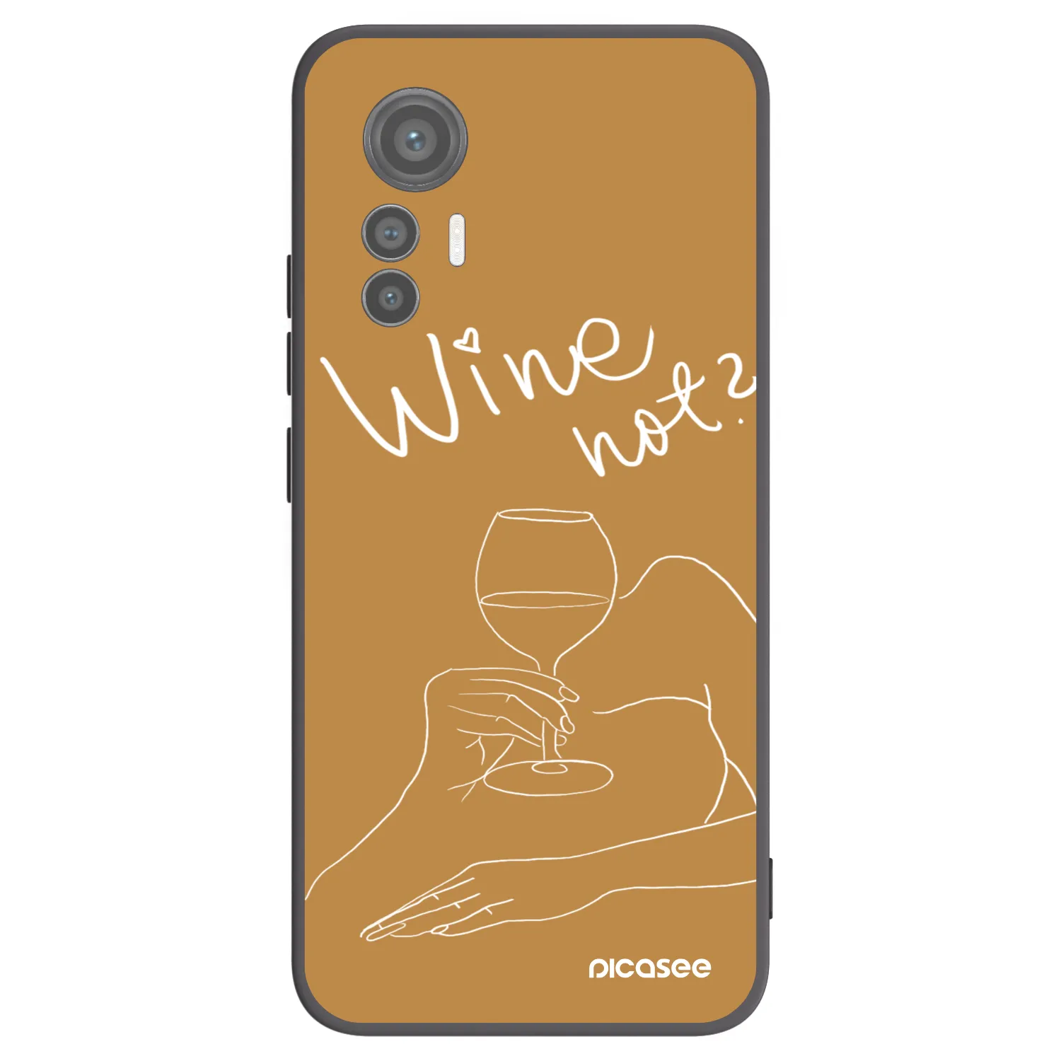 Picasee husă neagră din silicon pentru Xiaomi 12 Lite - Wine not