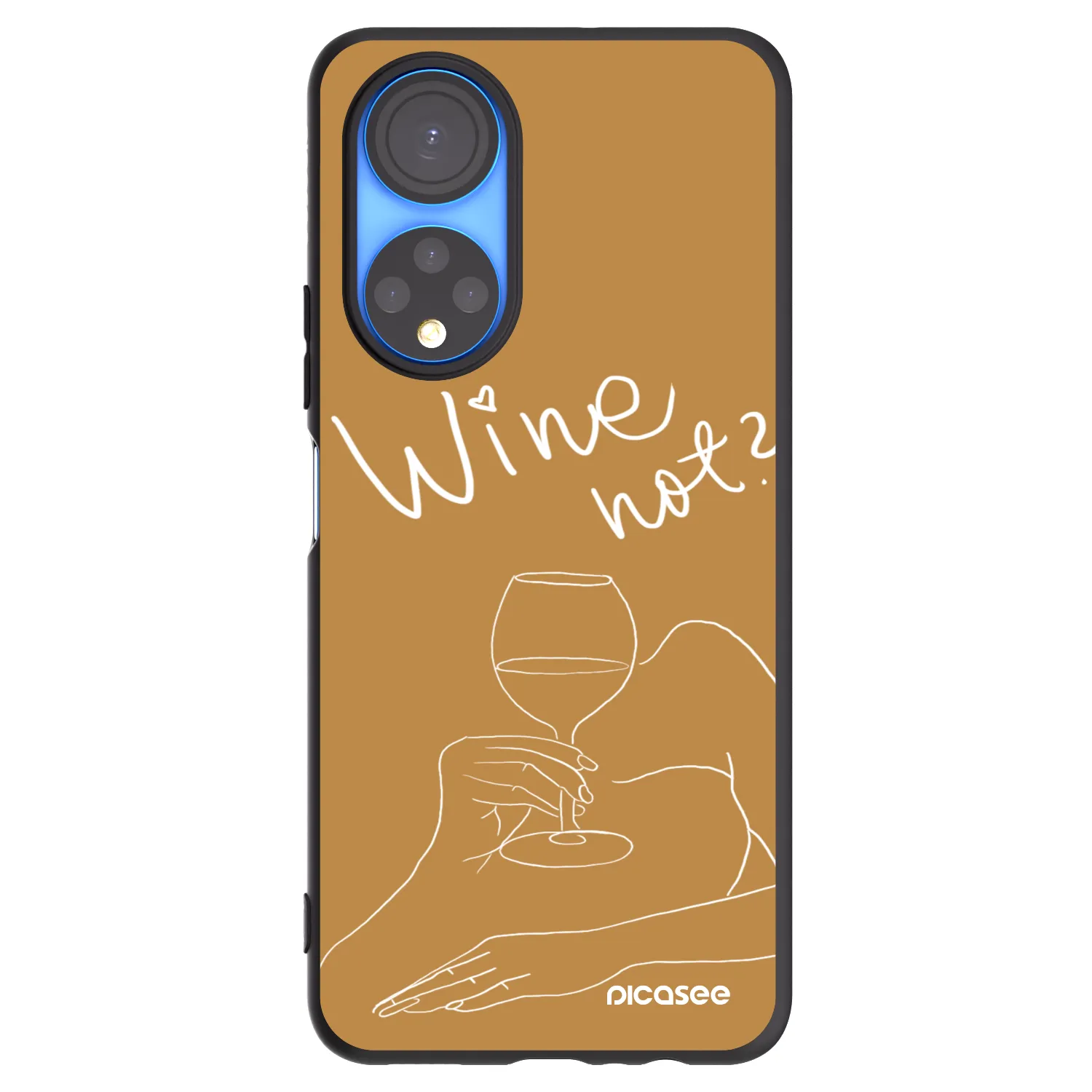 Picasee husă neagră din silicon pentru Honor X7 - Wine not