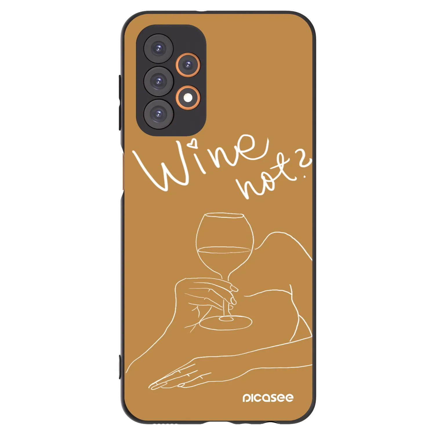 Picasee husă neagră din silicon pentru Samsung Galaxy A23 A235F 4G - Wine not