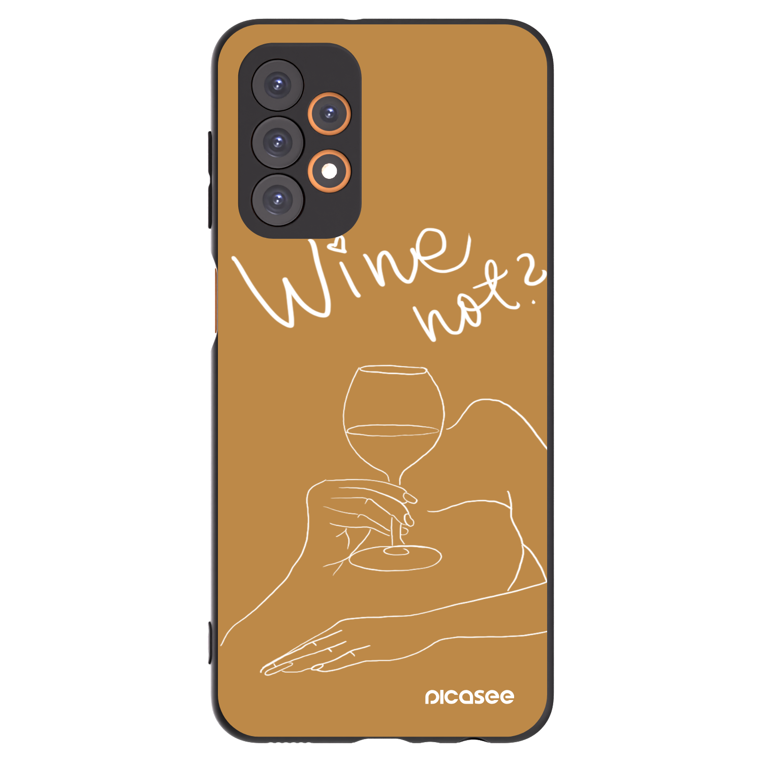 Picasee husă neagră din silicon pentru Samsung Galaxy A23 A236B 5G - Wine not
