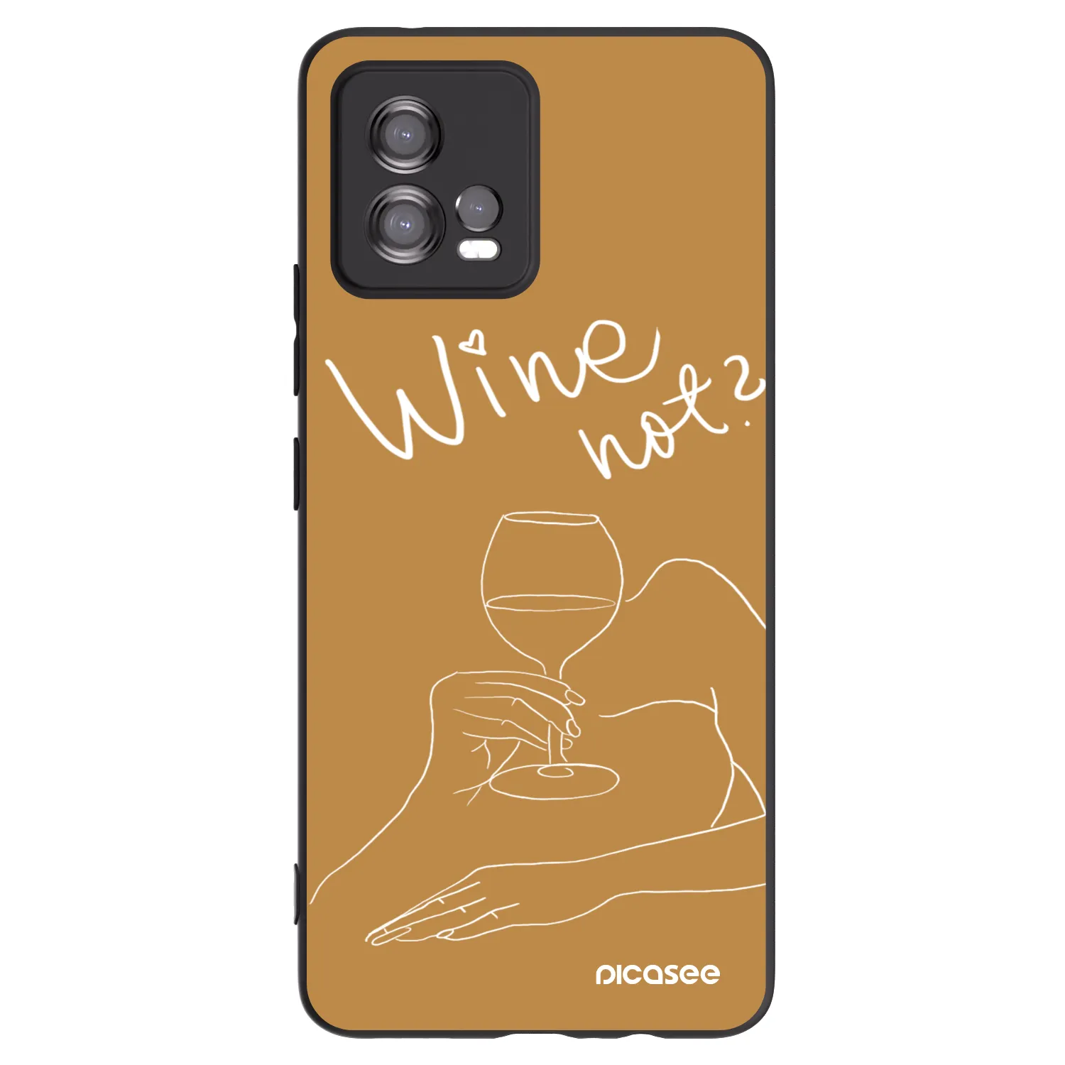 Picasee husă neagră din silicon pentru Motorola Moto G72 - Wine not