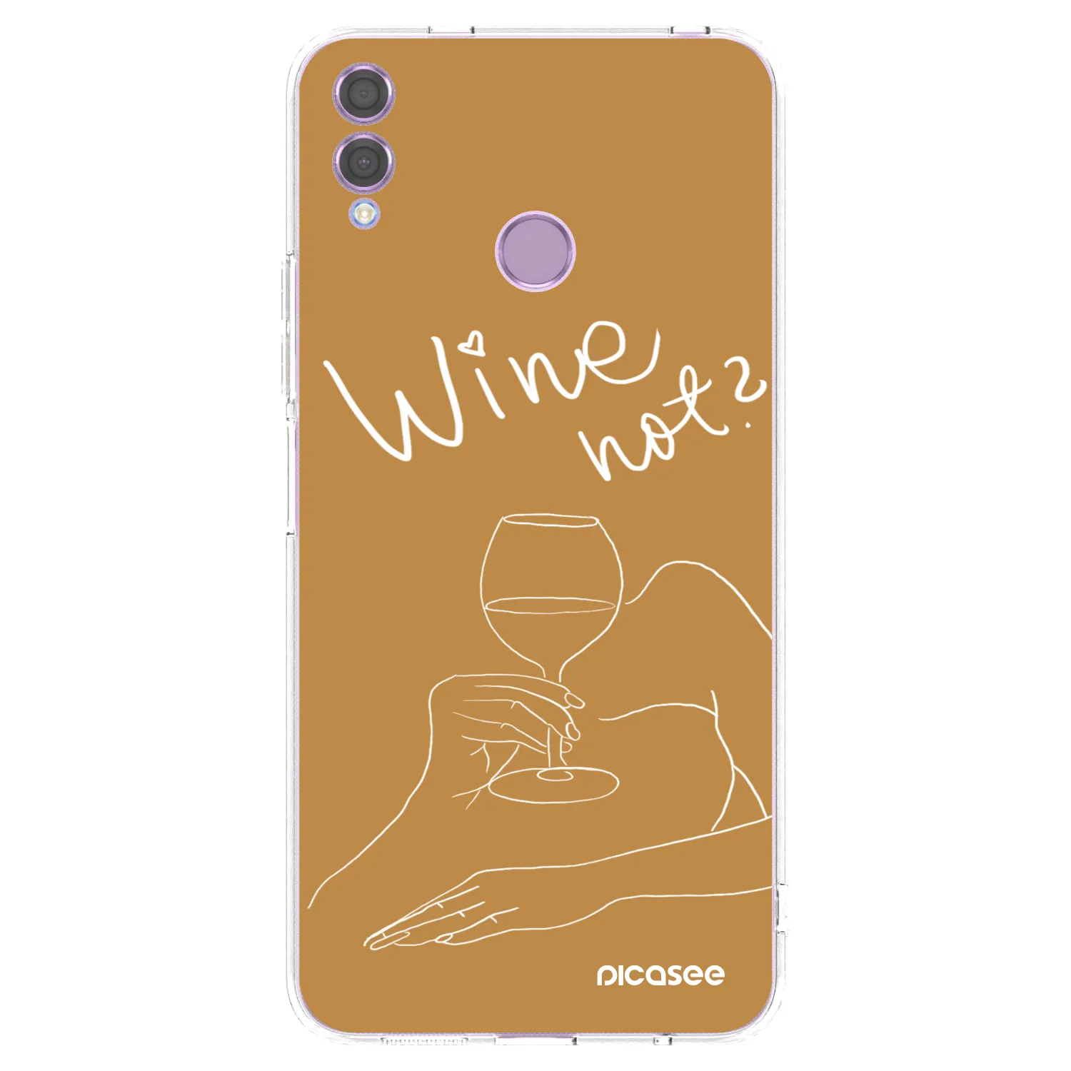 Picasee husă transparentă din silicon pentru Honor 8X - Wine not