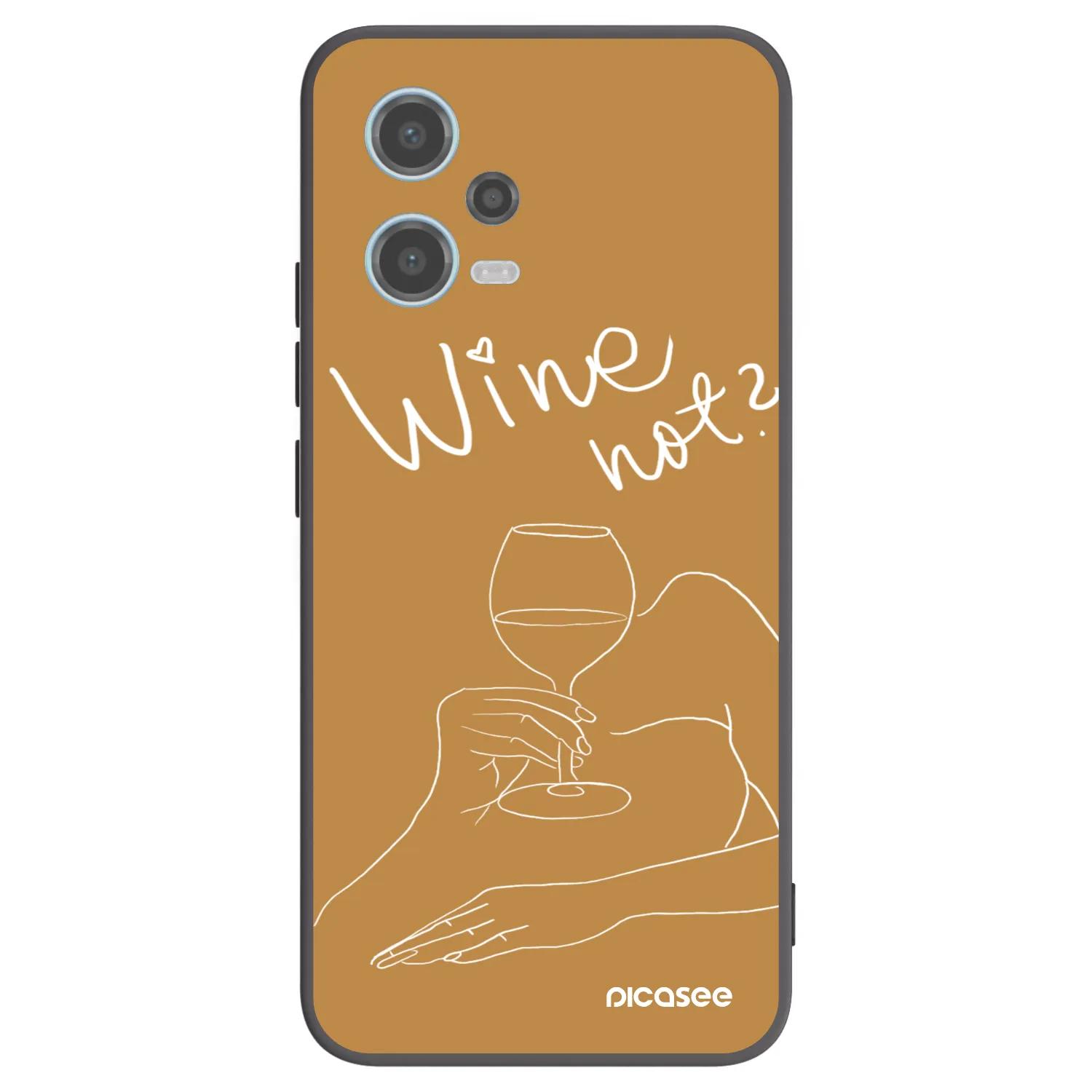 Picasee husă neagră din silicon pentru Xiaomi Redmi Note 12 5G - Wine not