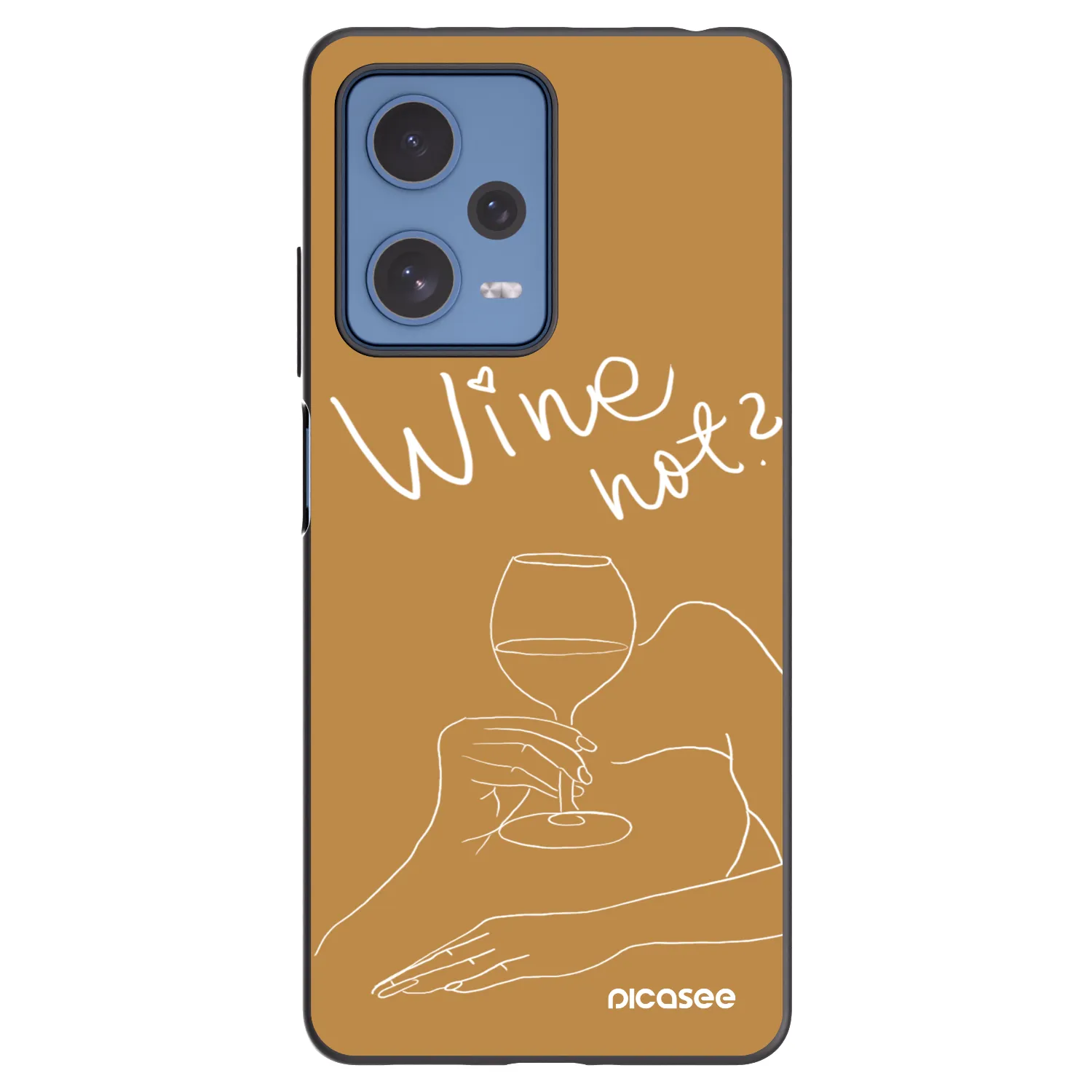 Picasee husă neagră din silicon pentru Xiaomi Redmi Note 12 Pro 5G - Wine not