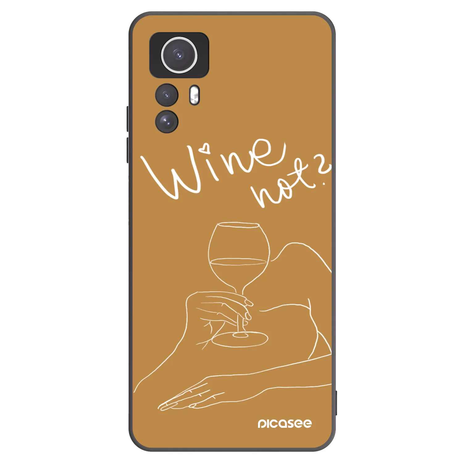 Picasee husă neagră din silicon pentru Xiaomi Redmi Note 12S - Wine not