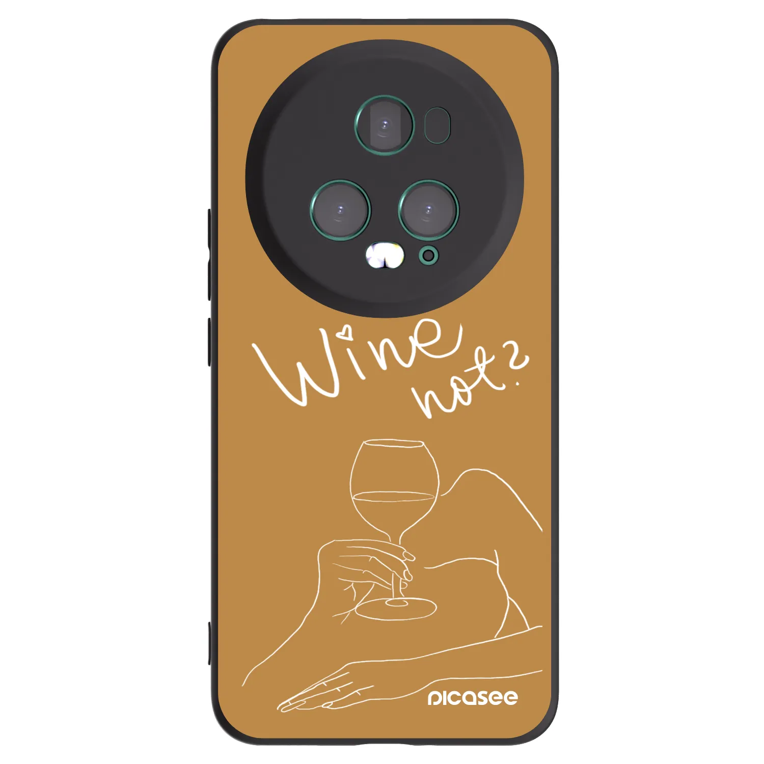 Picasee husă neagră din silicon pentru Honor Magic5 Pro - Wine not