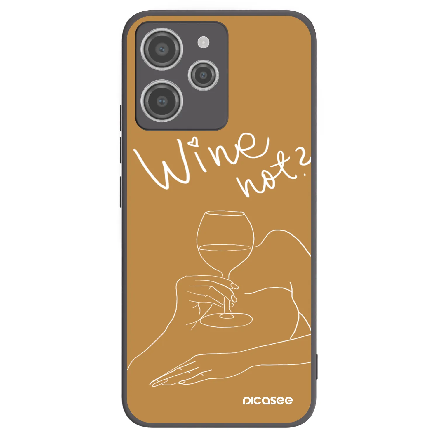 Picasee husă neagră din silicon pentru Xiaomi Redmi 12 4G - Wine not